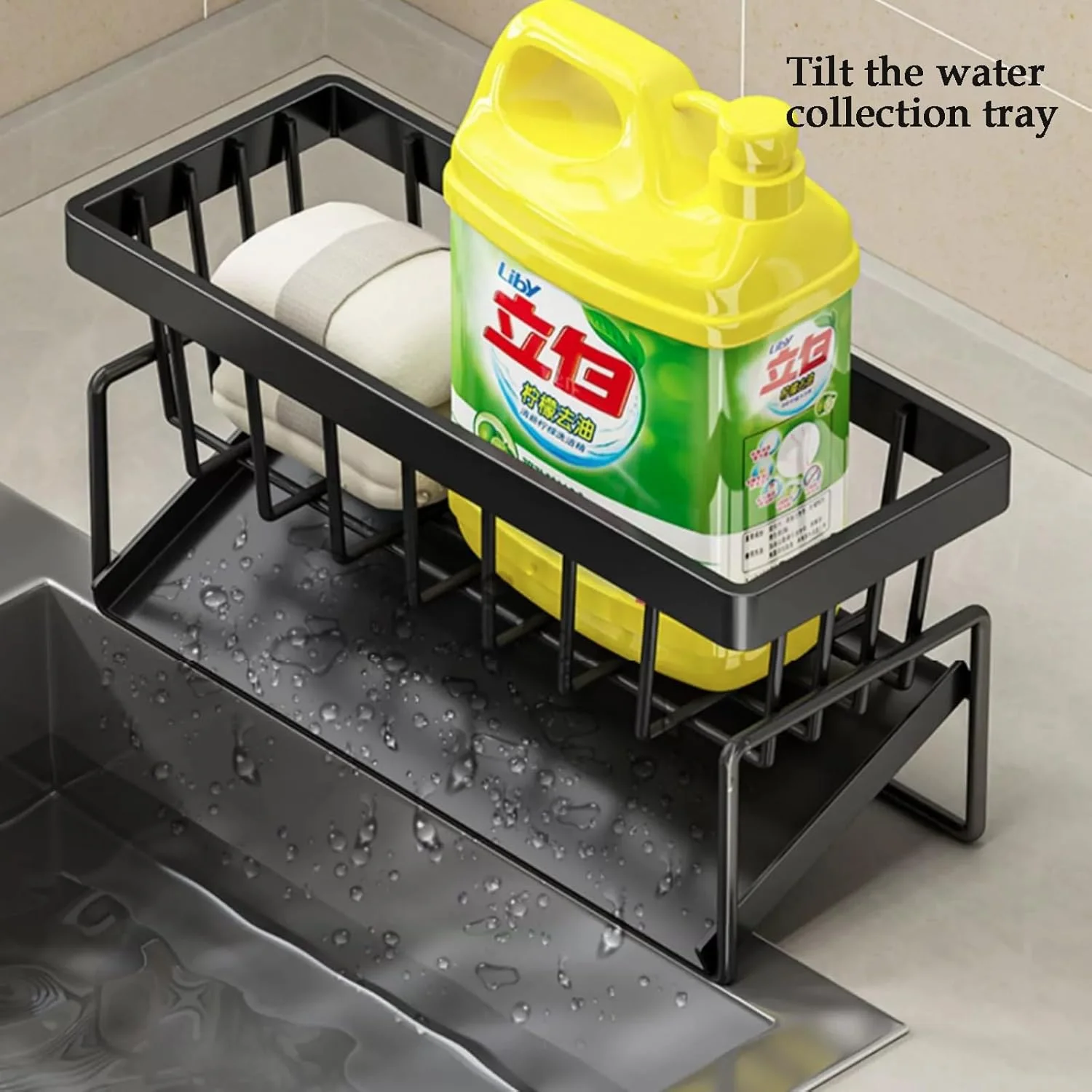 ارگانایزر سینک ظرفشویی، جا صابونی و لوازم جانبی استیل ضد زنگ و ضد زنگ، نگهدارنده چند منظوره شیر آب، قفسه تخلیه سینک برای برس، مایع ظرفشویی (تخته تخلیه) ارگانایزر سینک ظرفشویی، جا صابونی و لوازم جانبی استیل ضد زنگ و ضد زنگ، نگهدارنده چند منظوره شیر آب، قفسه تخلیه سینک برای برس، مایع ظرفشویی (تخته تخلیه)