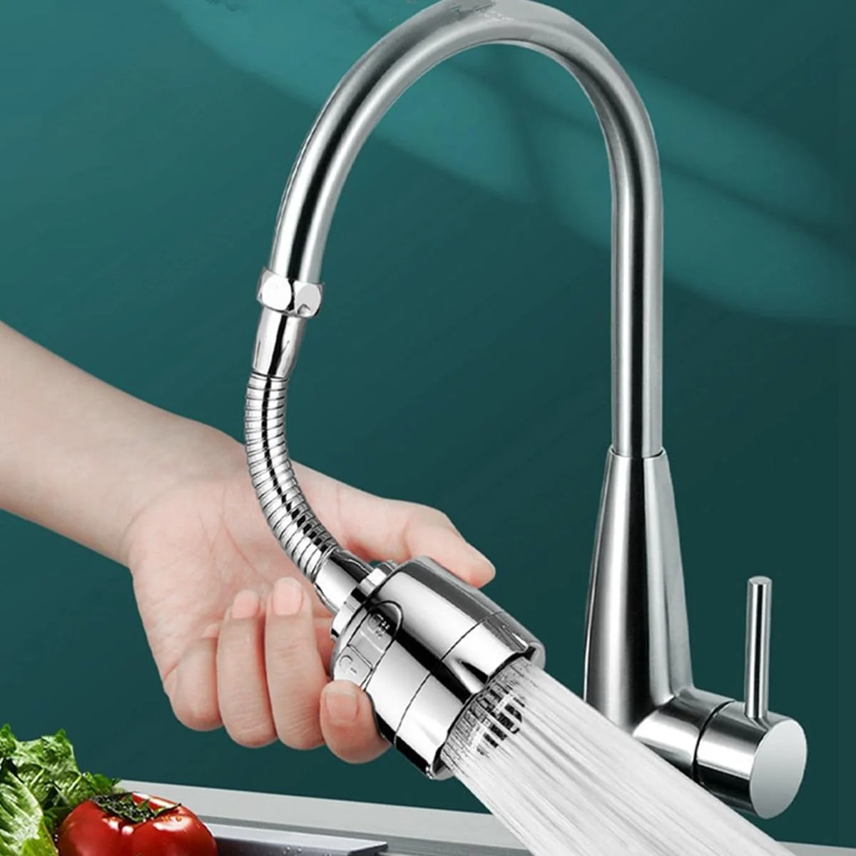 سر دوش چرخشی 360 درجه شیر آشپزخانه ECVV، آداپتور دو حالته صرفه جویی در آب، سر اسپری شیر سینک توسعه دهنده حمام، نازل فیلتر ضد پاشش، 22mm/24mm سر دوش چرخشی 360 درجه شیر آشپزخانه ECVV، آداپتور دو حالته صرفه جویی در آب، سر اسپری شیر سینک توسعه دهنده حمام، نازل فیلتر ضد پاشش، 22mm/24mm