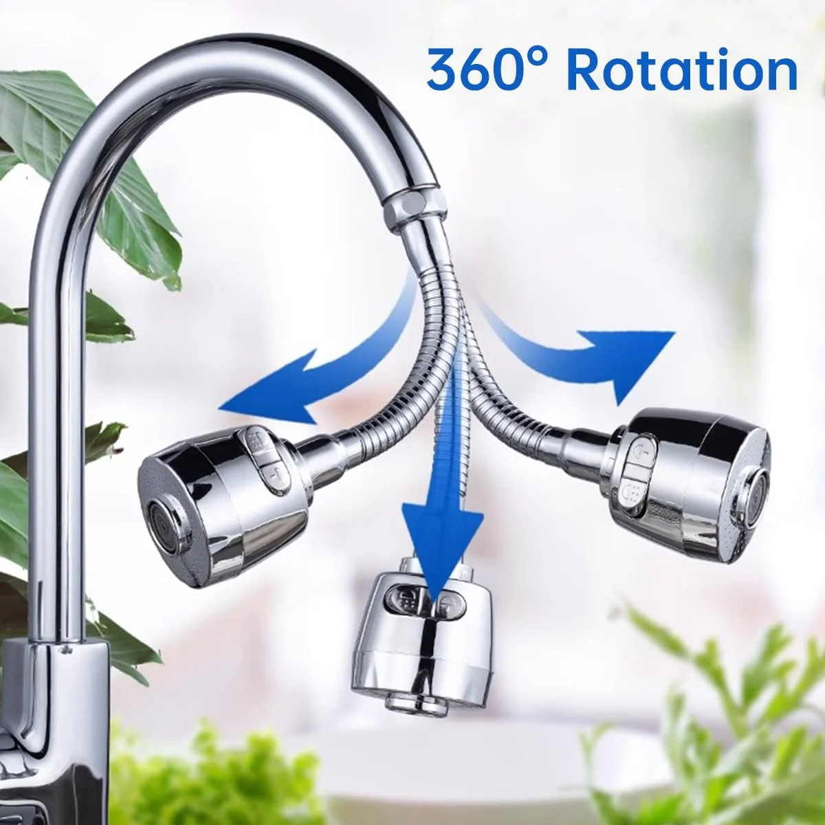 سر دوش چرخشی 360 درجه شیر آشپزخانه ECVV، آداپتور دو حالته صرفه جویی در آب، سر اسپری شیر سینک توسعه دهنده حمام، نازل فیلتر ضد پاشش، 22mm/24mm سر دوش چرخشی 360 درجه شیر آشپزخانه ECVV، آداپتور دو حالته صرفه جویی در آب، سر اسپری شیر سینک توسعه دهنده حمام، نازل فیلتر ضد پاشش، 22mm/24mm