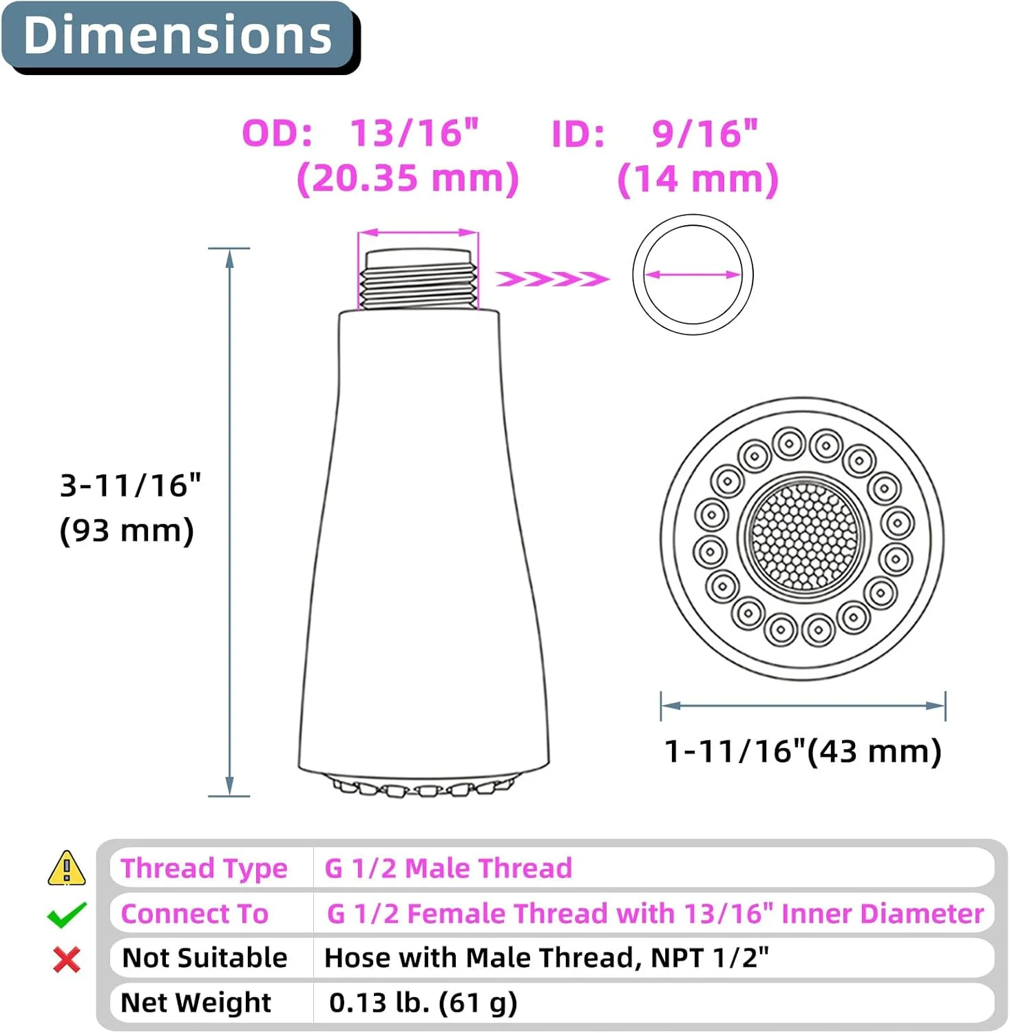 سر دوش شیر آشپزخانه زاویه دار با قابلیت بیرون کشیدن، نازل سر دوش شیر سینک ظرفشویی، قطعه جایگزین سر دوش شلنگ بیرون کشیدنی، سر شیر آب آشپزخانه، نیکل برس خورده