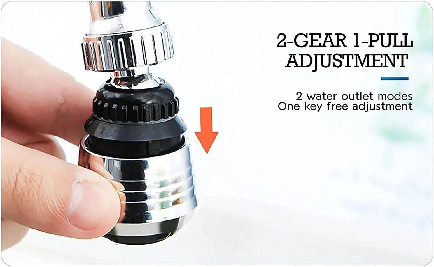 سر دوش شیر سینک KASTWAVE، سر متحرک شیر آشپزخانه، سر دوش شیر ضد پاشش 360 درجه، اتصال نازل برای سینک آشپزخانه سر دوش شیر سینک KASTWAVE، سر متحرک شیر آشپزخانه، سر دوش شیر ضد پاشش 360 درجه، اتصال نازل برای سینک آشپزخانه