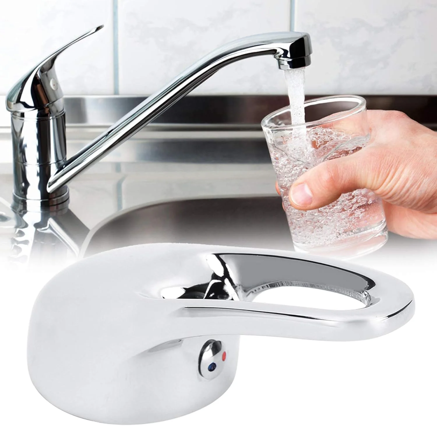 دسته شیر آب، دسته شیر آب گرم و سرد سینک حمام آلیاژ روی 35 میلی متری، دسته اهرمی شیر سینک آشپزخانه، قطعه تعویضی دسته اهرمی تکی دسته شیر آب، دسته شیر آب گرم و سرد سینک حمام آلیاژ روی 35 میلی متری، دسته اهرمی شیر سینک آشپزخانه، قطعه تعویضی دسته اهرمی تکی