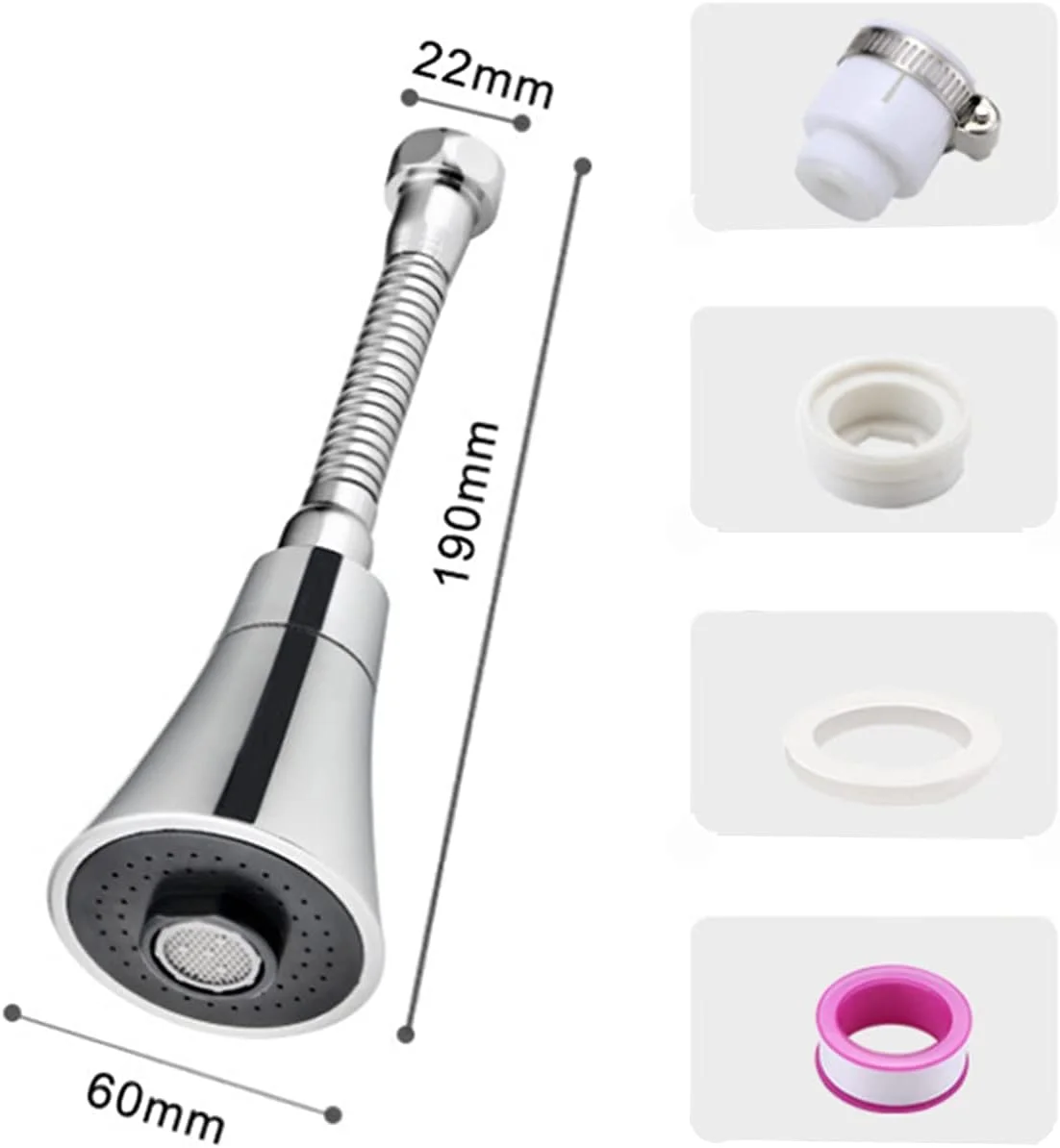 سردوش چرخشی 360 درجه شیر آب ECVV، دارای 3 حالت، پخش کننده آب شیر آشپزخانه، فیلتر ضد پاشش، افزایش دهنده طول شیر آب متحرک، صرفه جویی در مصرف آب مناسب آشپزخانه/حمام سردوش چرخشی 360 درجه شیر آب ECVV، دارای 3 حالت، پخش کننده آب شیر آشپزخانه، فیلتر ضد پاشش، افزایش دهنده طول شیر آب متحرک، صرفه جویی در مصرف آب مناسب آشپزخانه/حمام