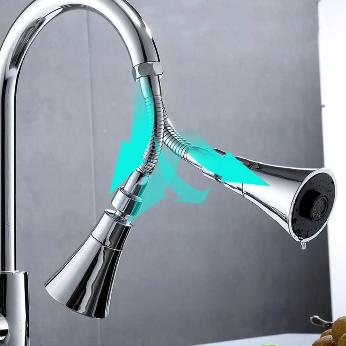 سردوش چرخشی 360 درجه شیر آب ECVV، دارای 3 حالت، پخش کننده آب شیر آشپزخانه، فیلتر ضد پاشش، افزایش دهنده طول شیر آب متحرک، صرفه جویی در مصرف آب مناسب آشپزخانه/حمام سردوش چرخشی 360 درجه شیر آب ECVV، دارای 3 حالت، پخش کننده آب شیر آشپزخانه، فیلتر ضد پاشش، افزایش دهنده طول شیر آب متحرک، صرفه جویی در مصرف آب مناسب آشپزخانه/حمام