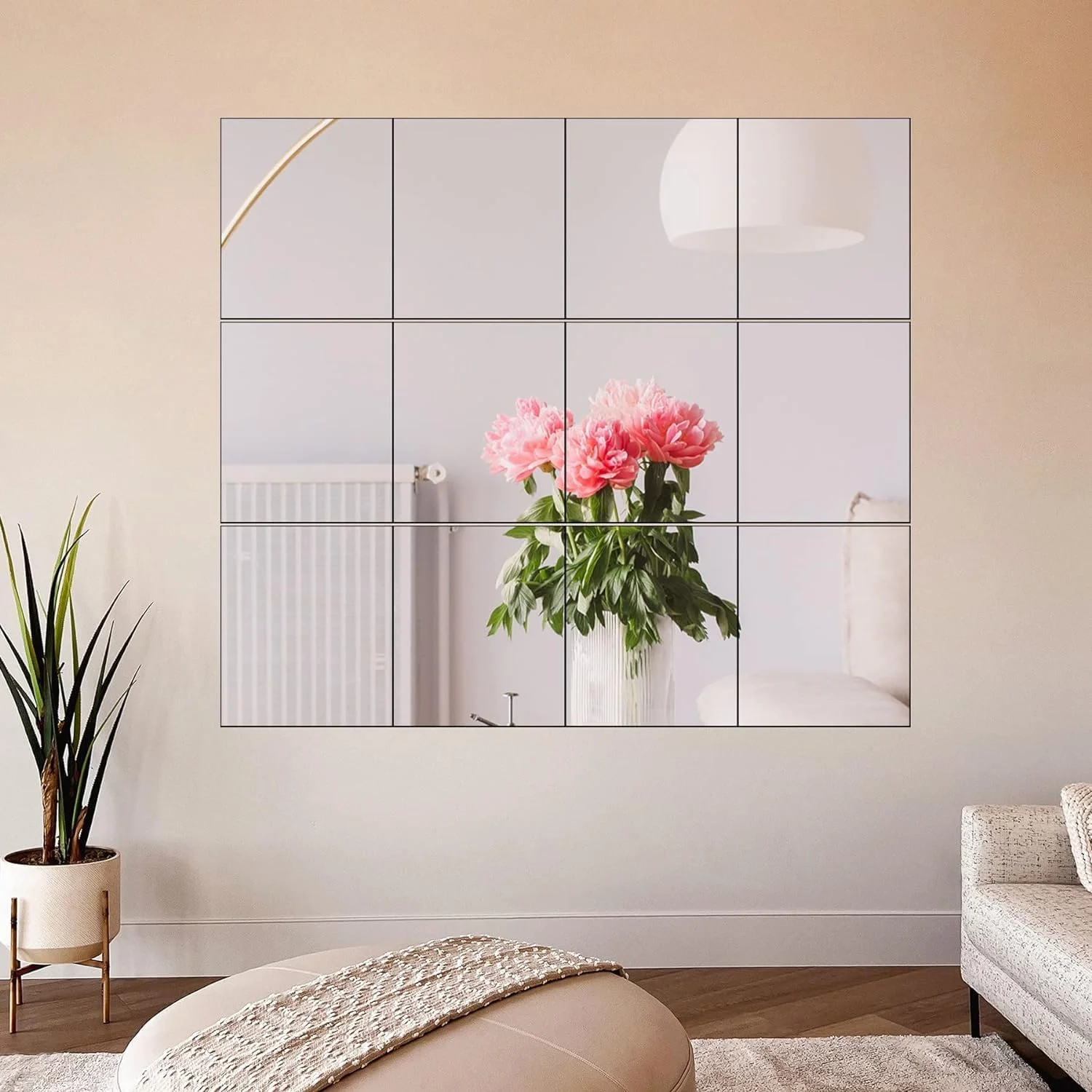 کاشی آینه دیواری تمام قد شیشه ای SKY-TOUCH، 4 عدد 30 * 30 سانتی متر: آینه بدون قاب نصب شده روی دیوار برای خانه، دفتر، اتاق خواب، اتاق نشیمن، حمام، درب، باشگاه کاشی آینه دیواری تمام قد شیشه ای SKY-TOUCH، 4 عدد 30 * 30 سانتی متر: آینه بدون قاب نصب شده روی دیوار برای خانه، دفتر، اتاق خواب، اتاق نشیمن، حمام، درب، باشگاه