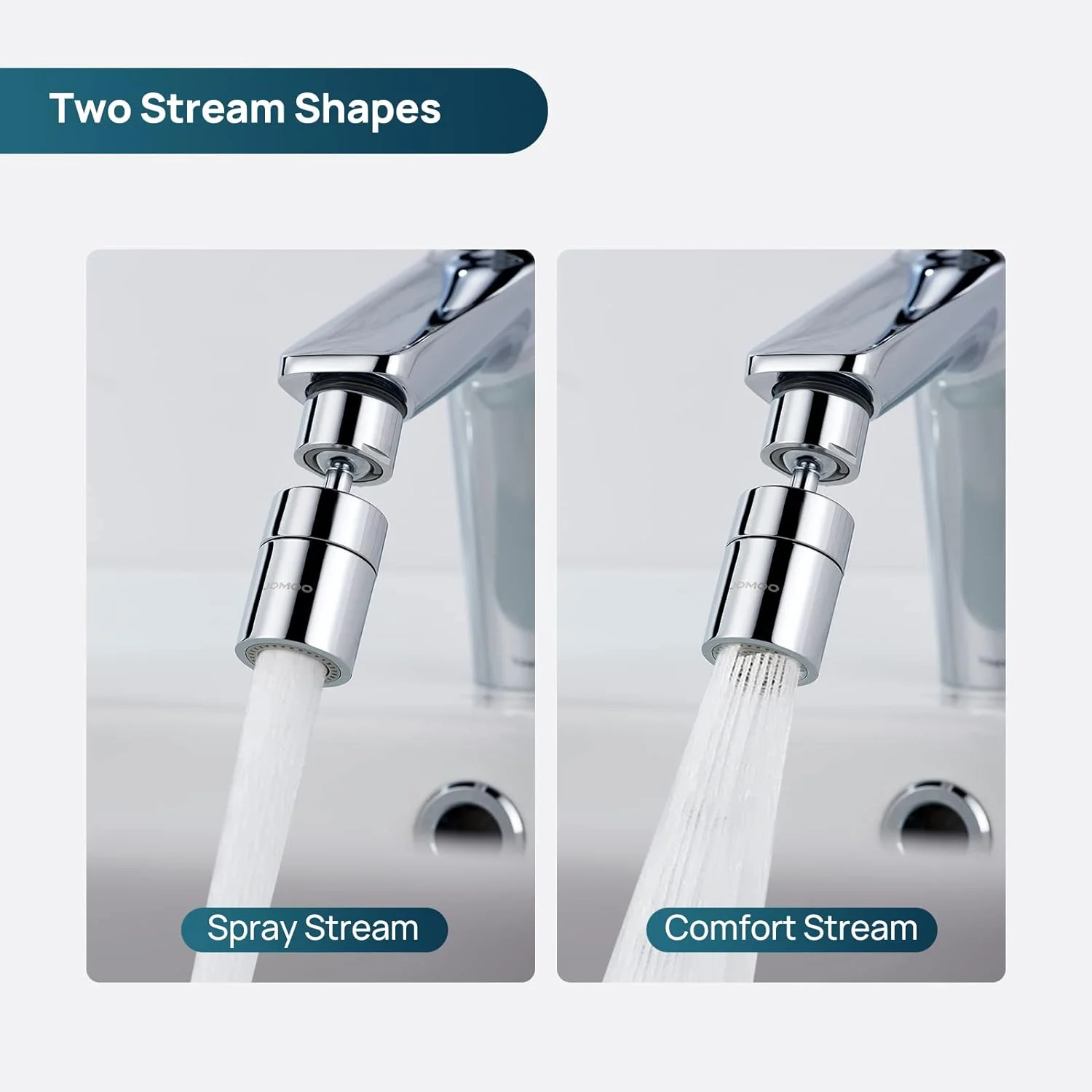 سردوش کاهنده مصرف آب JOMOO، چرخش 360 درجه، ضد پاشش آب، مناسب سینک آشپزخانه، دارای دو حالت جریان آب، مناسب سینک حمام، کروم سردوش کاهنده مصرف آب JOMOO، چرخش 360 درجه، ضد پاشش آب، مناسب سینک آشپزخانه، دارای دو حالت جریان آب، مناسب سینک حمام، کروم