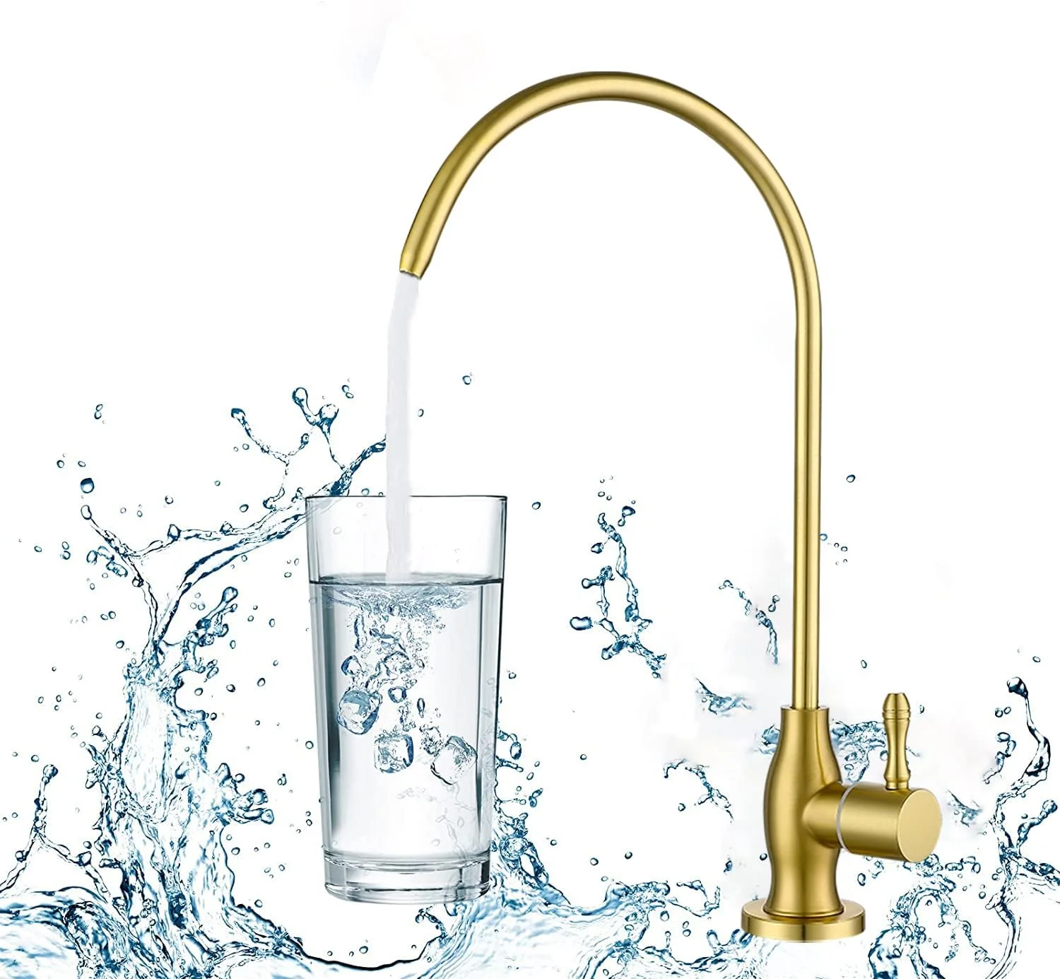 GULICA Drinking Water Purifier Faucet, Commercial Water Filtration Faucet for Under Sink Water Filter System Kitchen Bar Sink Drinking Water Faucet, Drinking Water Dispenser Brushed Gold GULICA Drinking Water Purifier Faucet, Commercial Water Filtration Faucet for Under Sink Water Filter System Kitchen Bar Sink Drinking Water Faucet, Drinking Water Dispenser Brushed Gold