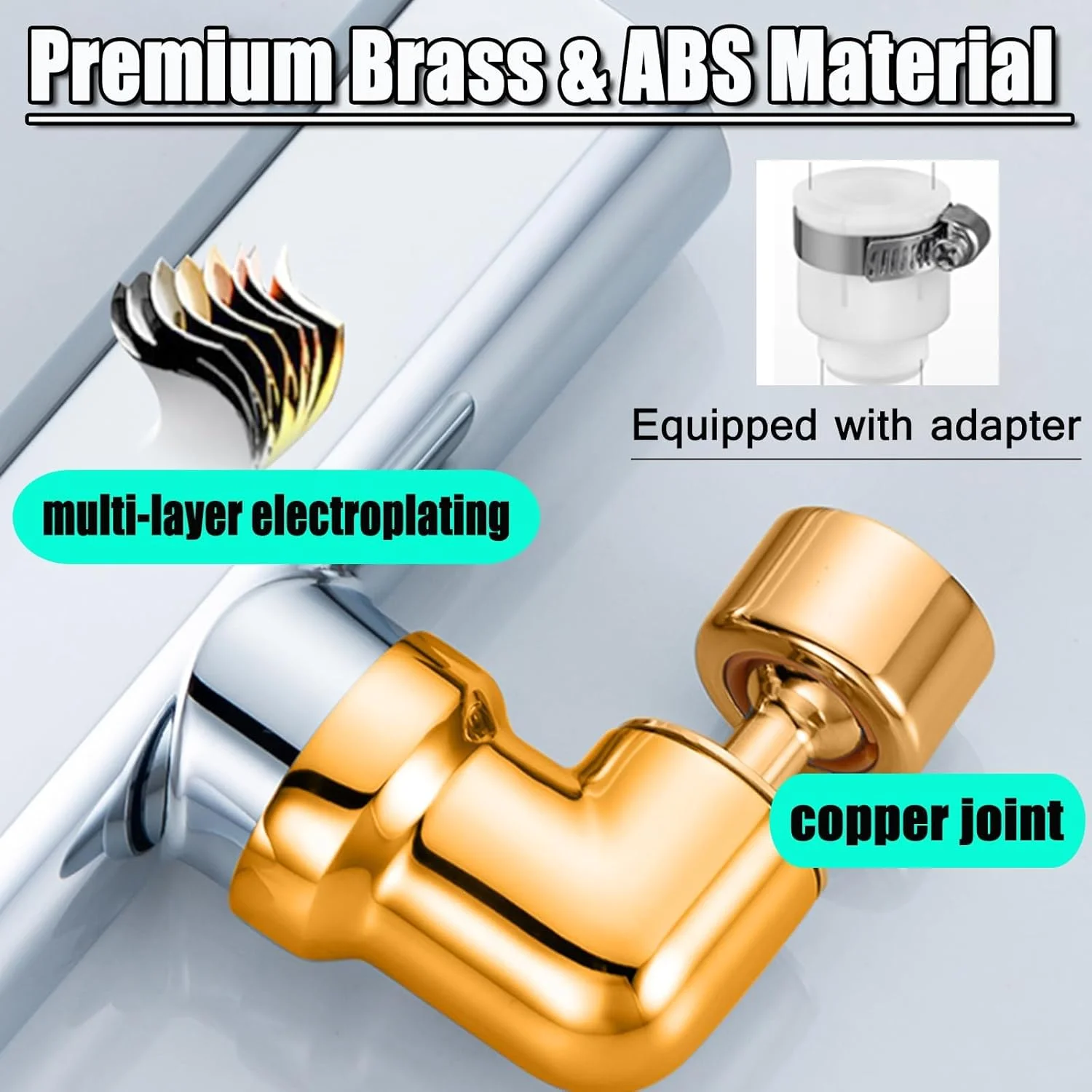 شیر آشپزخانه آبشاری TERRIFI، آداپتور چند منظوره سینک با قابلیت چرخش 360 درجه با فیلتر، افزایش دهنده طول شیر، نصب آسان، لوازم جانبی جایگزین شیر شیر آشپزخانه آبشاری TERRIFI، آداپتور چند منظوره سینک با قابلیت چرخش 360 درجه با فیلتر، افزایش دهنده طول شیر، نصب آسان، لوازم جانبی جایگزین شیر