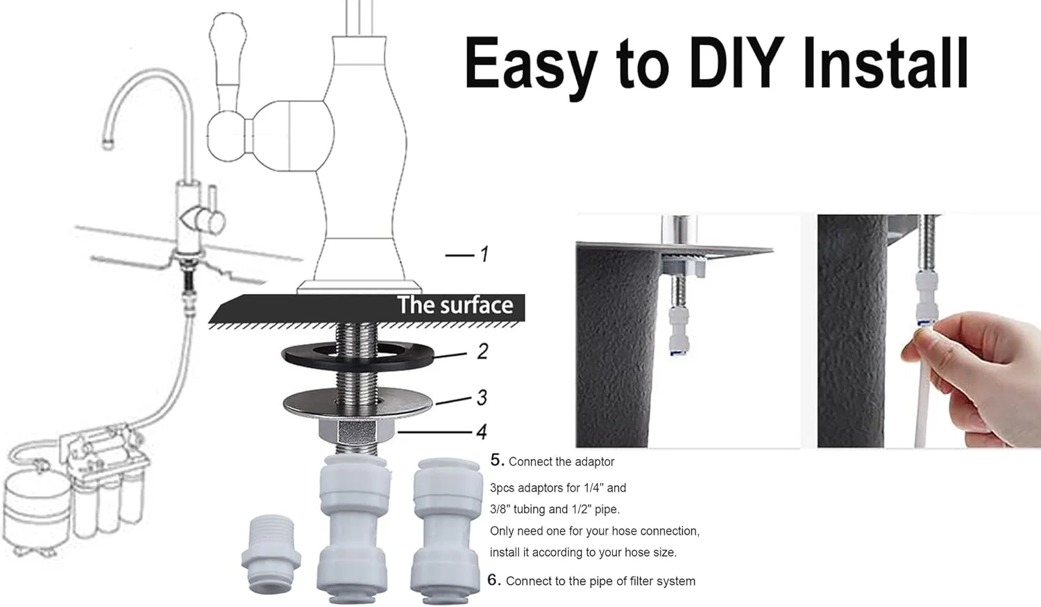GULICA Drinking Water Purifier Faucet, Commercial Water Filtration Faucet for Under Sink Water Filter System Kitchen Bar Sink Drinking Water Faucet, Drinking Water Dispenser Brushed Gold GULICA Drinking Water Purifier Faucet, Commercial Water Filtration Faucet for Under Sink Water Filter System Kitchen Bar Sink Drinking Water Faucet, Drinking Water Dispenser Brushed Gold