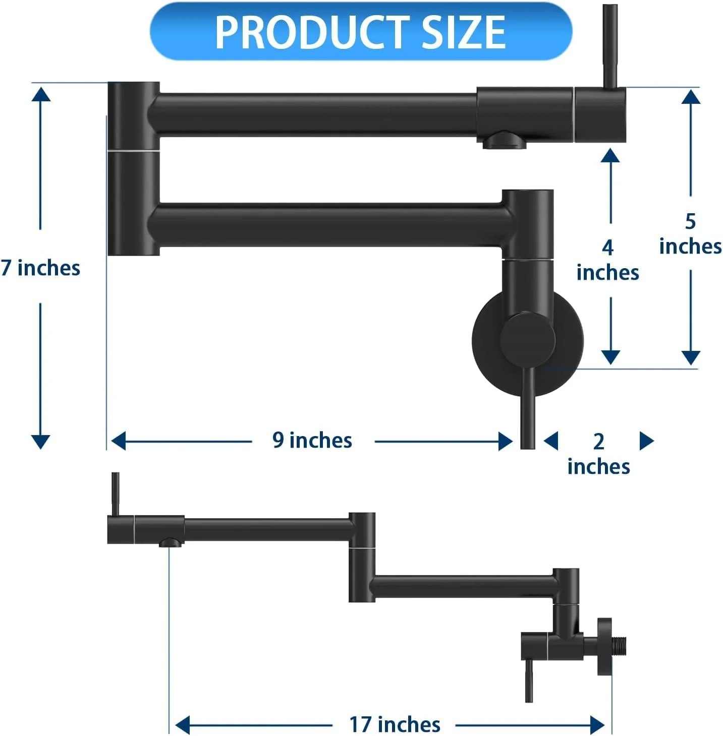 شیر پرکن قابلمه مشکی Cooltens، شیرآلات پرکن قابلمه سینک آشپزخانه، شیر پرکن قابلمه دیواری، شیر تاشو آشپزخانه، شیر بالای اجاق گاز استیل 304 با بازوی چرخشی دو مفصلی قابل انعطاف شیر پرکن قابلمه مشکی Cooltens، شیرآلات پرکن قابلمه سینک آشپزخانه، شیر پرکن قابلمه دیواری، شیر تاشو آشپزخانه، شیر بالای اجاق گاز استیل 304 با بازوی چرخشی دو مفصلی قابل انعطاف