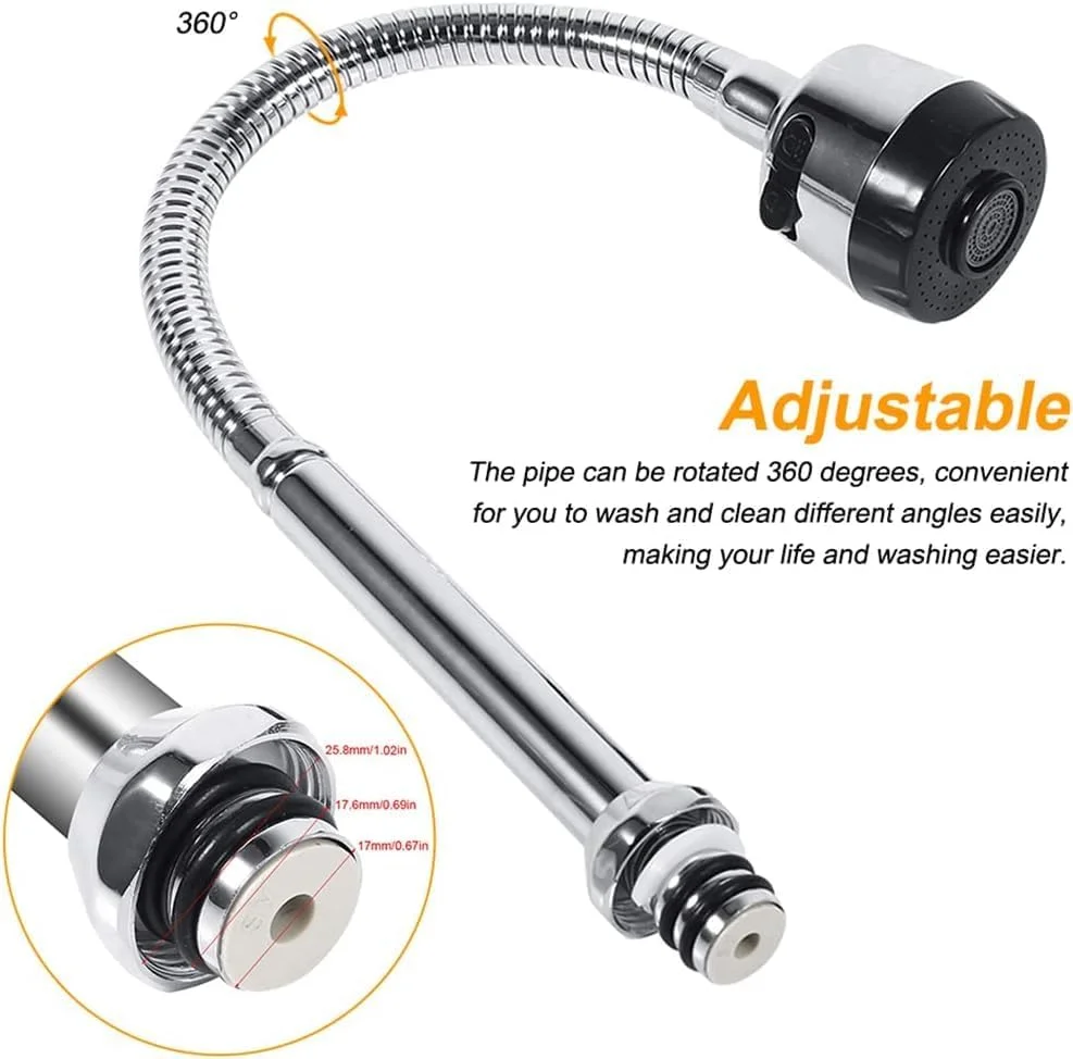 شیر آشپزخانه تک دستگیره چرخان 360 درجه Biella - دارای گردن انعطاف پذیر و خروجی چرخان با هواکش آب سرد برای مصارف چند منظوره شیر آشپزخانه تک دستگیره چرخان 360 درجه Biella - دارای گردن انعطاف پذیر و خروجی چرخان با هواکش آب سرد برای مصارف چند منظوره