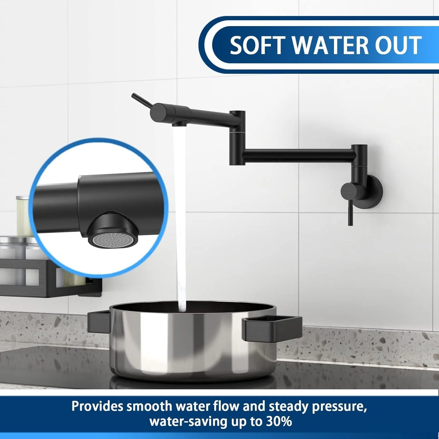 شیر پرکن قابلمه مشکی Cooltens، شیرآلات پرکن قابلمه سینک آشپزخانه، شیر پرکن قابلمه دیواری، شیر تاشو آشپزخانه، شیر بالای اجاق گاز استیل 304 با بازوی چرخشی دو مفصلی قابل انعطاف شیر پرکن قابلمه مشکی Cooltens، شیرآلات پرکن قابلمه سینک آشپزخانه، شیر پرکن قابلمه دیواری، شیر تاشو آشپزخانه، شیر بالای اجاق گاز استیل 304 با بازوی چرخشی دو مفصلی قابل انعطاف