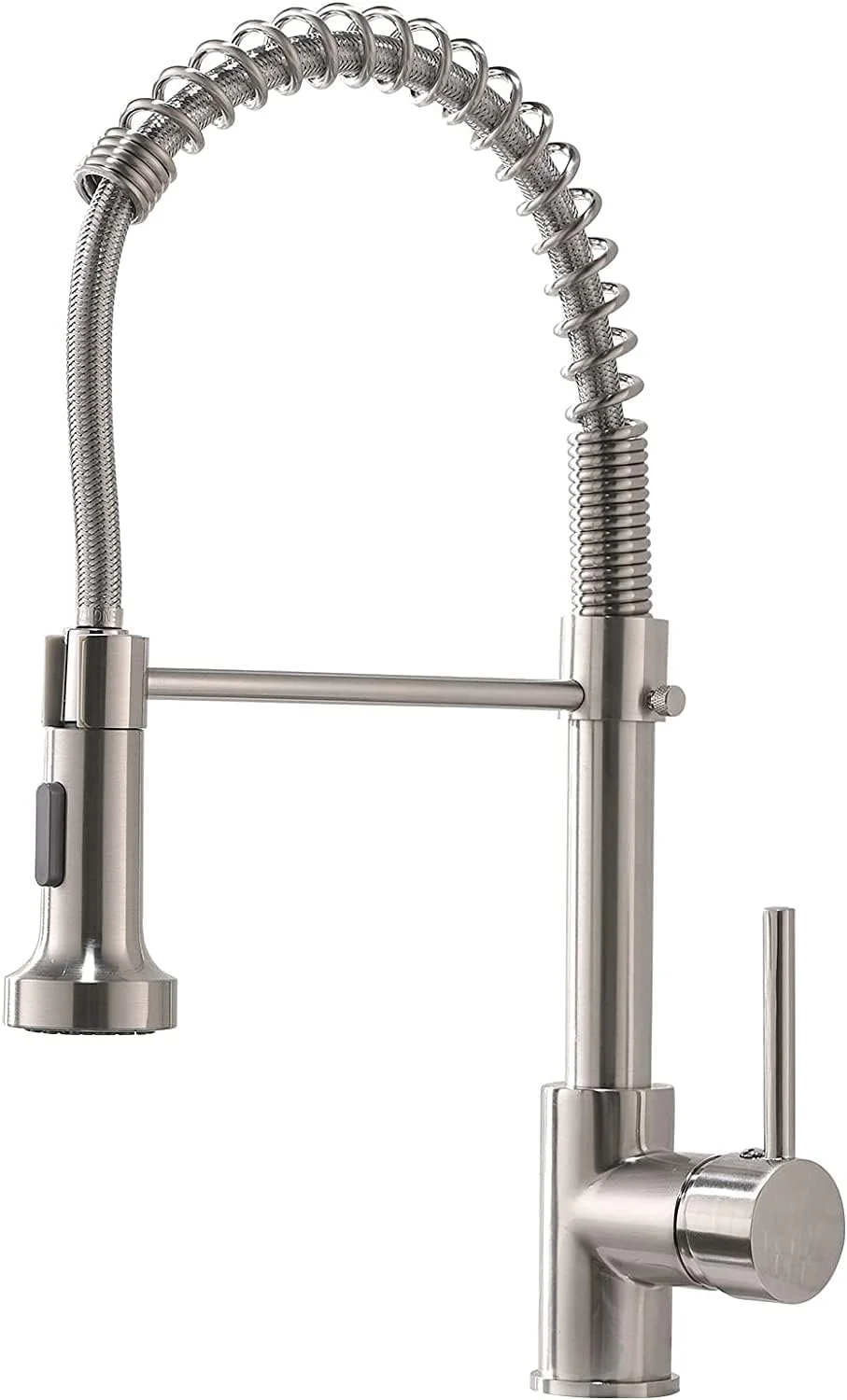 شیر آشپزخانه نیکل برس خورده SKADE، شیر آشپزخانه استیل ضد زنگ مدرن تک دسته با اسپری، شیر سینک آشپزخانه تجاری (1، نقره ای) شیر آشپزخانه نیکل برس خورده SKADE، شیر آشپزخانه استیل ضد زنگ مدرن تک دسته با اسپری، شیر سینک آشپزخانه تجاری (1، نقره ای)