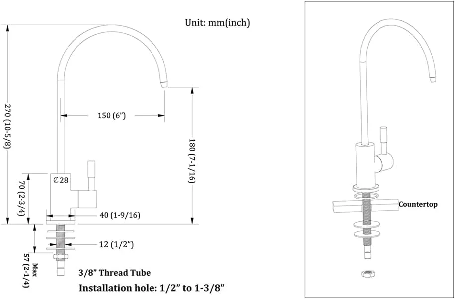شیر آب آشامیدنی هاوین، شیر آب اسمز معکوس، رنگ طلایی برس خورده، رنگ برنزی/طلایی کلاسیک (نه خیلی گرم/زرد) شیر آب آشامیدنی هاوین، شیر آب اسمز معکوس، رنگ طلایی برس خورده، رنگ برنزی/طلایی کلاسیک (نه خیلی گرم/زرد)