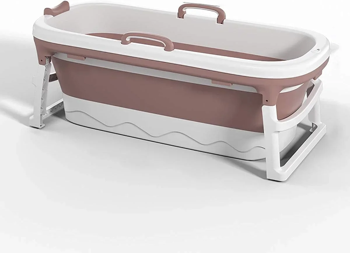 وان حمام تاشو بزرگسال/کودک WWART، وان حمام قابل حمل بزرگسال/کودک، وان حمام پلاستیکی تاشو بزرگ، وان حمام پلاستیکی بزرگ، دوش، قرمز، کوچک