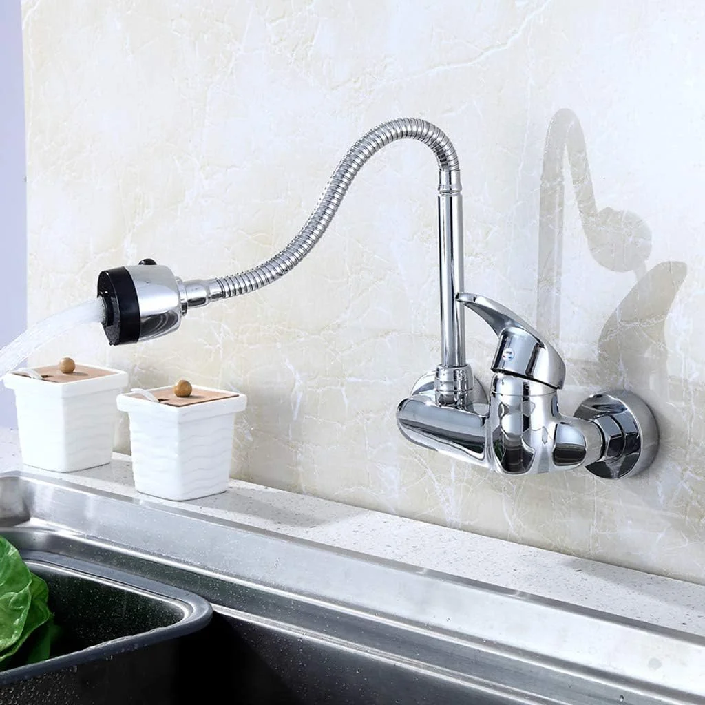 شیر آشپزخانه دیواری با مرکز 4-8 اینچی، دسته اسپری چرخشی قابل تنظیم، اهرم کشویی، شیر آب تجاری پیش شستشو، شیر میکسر کروم، سر اسپری 360 درجه، آب گرم و سرد شیر آشپزخانه دیواری با مرکز 4-8 اینچی، دسته اسپری چرخشی قابل تنظیم، اهرم کشویی، شیر آب تجاری پیش شستشو، شیر میکسر کروم، سر اسپری 360 درجه، آب گرم و سرد