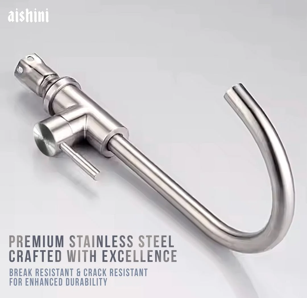 شیر آشپزخانه استیل ضد زنگ آیشینی، شیر سینک آشپزخانه کروم، تک دسته نصب شده روی سینک، شیرهای آب گرم و سرد، 1.3 کیلوگرم سنگین، مخلوط کن آشپزخانه چرخش 360 درجه (کروم) شیر آشپزخانه استیل ضد زنگ آیشینی، شیر سینک آشپزخانه کروم، تک دسته نصب شده روی سینک، شیرهای آب گرم و سرد، 1.3 کیلوگرم سنگین، مخلوط کن آشپزخانه چرخش 360 درجه (کروم)