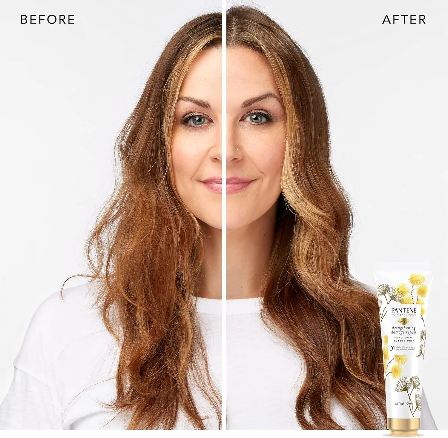 نرم کننده مو بدون سولفات پنتن، تقویت کننده مو، ضد وز، ترمیم کننده آسیب دیدگی با روغن کرچک، ایمن برای موهای رنگ شده، ترکیب مواد مغذی، 236 میلی لیتر نرم کننده مو بدون سولفات پنتن، تقویت کننده مو، ضد وز، ترمیم کننده آسیب دیدگی با روغن کرچک، ایمن برای موهای رنگ شده، ترکیب مواد مغذی، 236 میلی لیتر