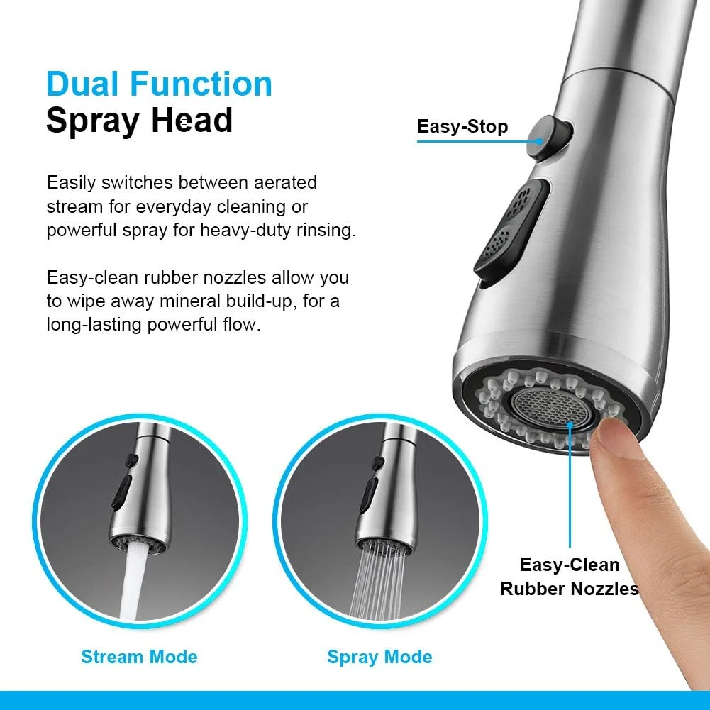 شیر آشپزخانه ایبراگریف مدل M22137 با اسپری کشویی، قوس بلند با حالت اسپری دوگانه، اهرم تک دسته با اتصالات استاندارد بریتانیا، استیل ضد زنگ شیر آشپزخانه ایبراگریف مدل M22137 با اسپری کشویی، قوس بلند با حالت اسپری دوگانه، اهرم تک دسته با اتصالات استاندارد بریتانیا، استیل ضد زنگ