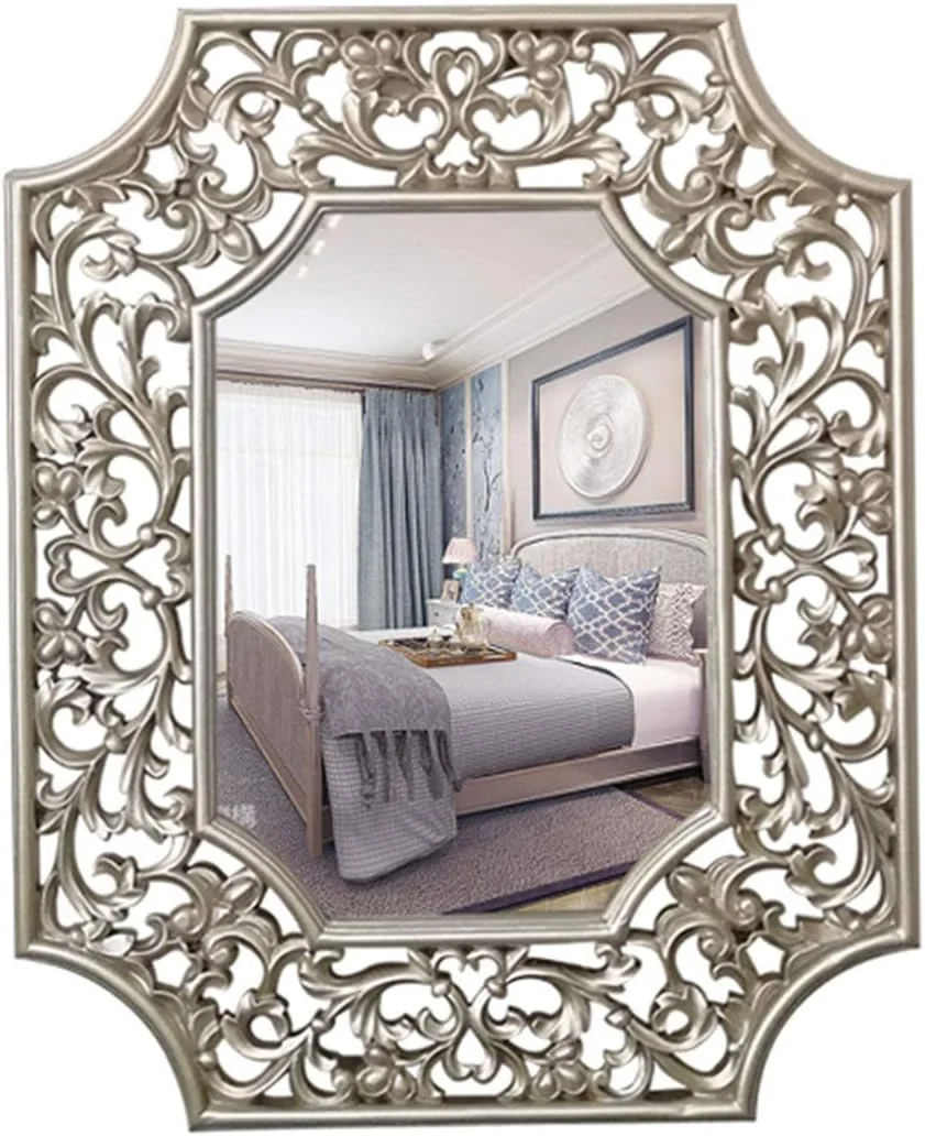 آینه تزئینی رترو ABHJKLM، آینه دیواری پس زمینه نامنظم هتل کارائوکه، آینه بزرگ توخالی دیواری حمام