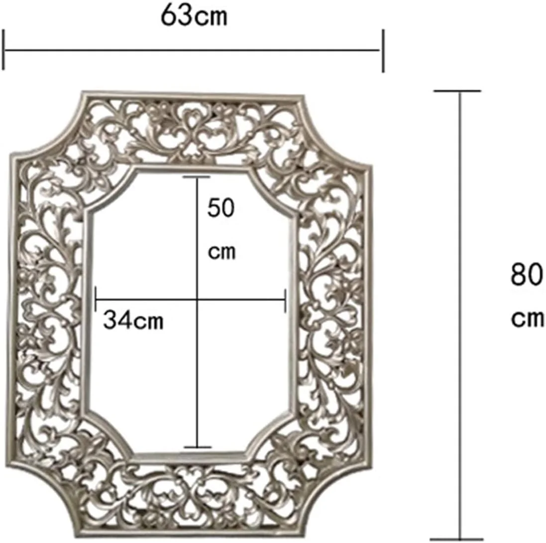 آینه تزئینی رترو ABHJKLM، آینه دیواری پس زمینه نامنظم هتل کارائوکه، آینه بزرگ توخالی دیواری حمام