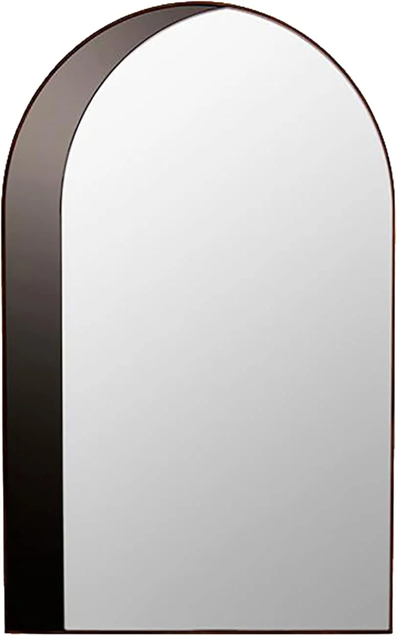 آینه قوسی ABHJKLM با ابعاد 60 در 86 سانتی متر، آینه دیواری دکوراتیو خاص، آینه خانگی برای حمام، نصب آسان، اثر هنری منحصر به فرد