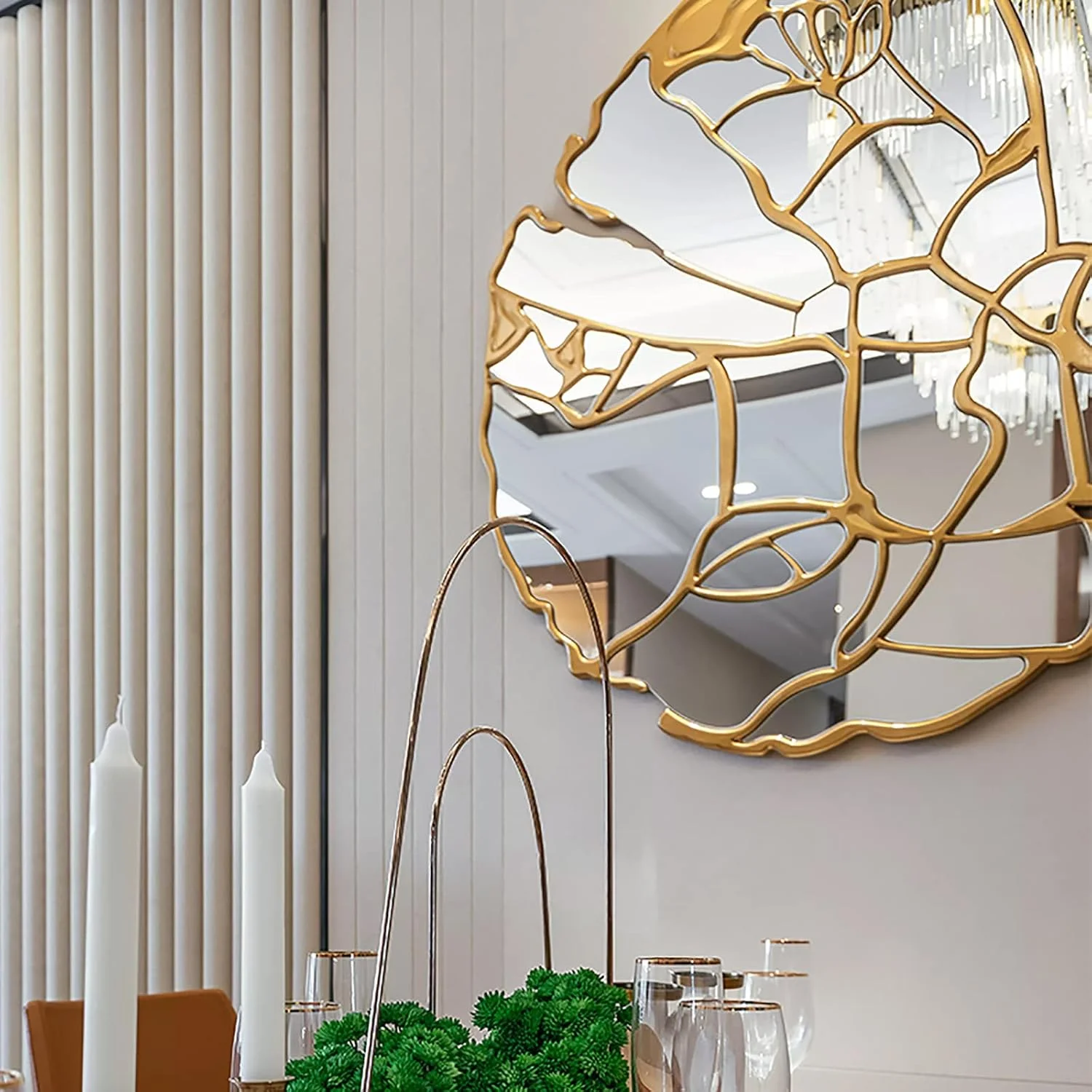 آینه دیواری تزئینی ABHJKLM، آویز تزئین دیوار، آینه گرد بزرگ، دکور دیوار برای اتاق خواب، حمام، اتاق نشیمن، ورودی آینه دیواری تزئینی ABHJKLM، آویز تزئین دیوار، آینه گرد بزرگ، دکور دیوار برای اتاق خواب، حمام، اتاق نشیمن، ورودی