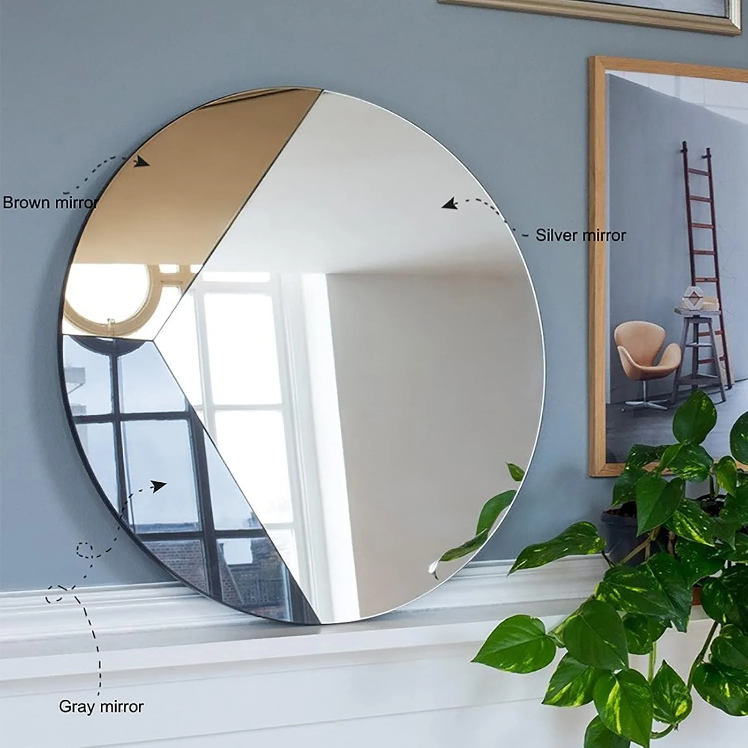 آینه دیواری ABHJKLM، آینه تزئینی، آینه راهرو ورودی با آینه HD برای اتاق نشیمن، سرویس بهداشتی، شومینه آینه دیواری ABHJKLM، آینه تزئینی، آینه راهرو ورودی با آینه HD برای اتاق نشیمن، سرویس بهداشتی، شومینه