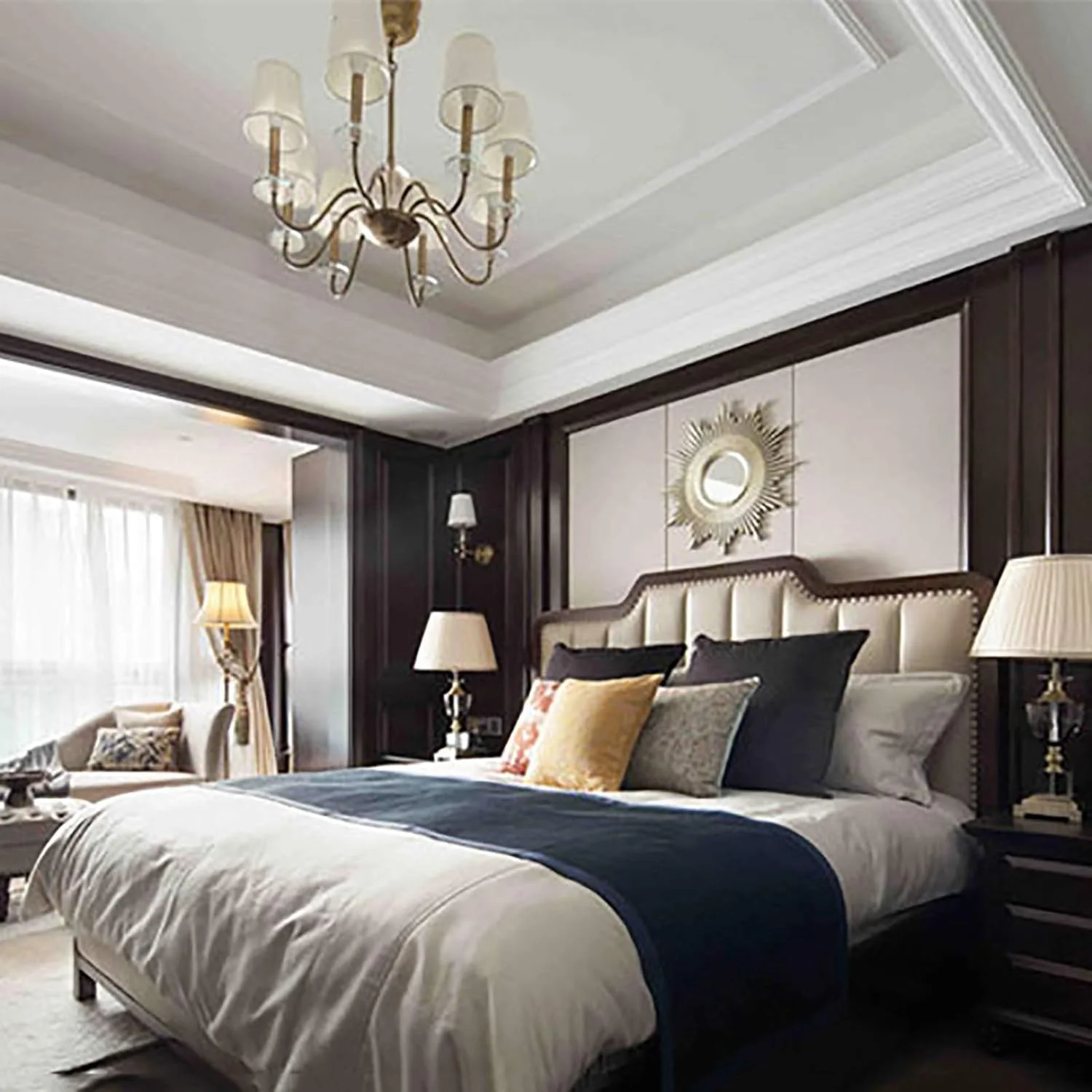 آینه تزئینی دیواری ABHJKLM، آینه ورودی، آینه شومینه برای اتاق نشیمن، حمام، اتاق خواب و راهرو آینه تزئینی دیواری ABHJKLM، آینه ورودی، آینه شومینه برای اتاق نشیمن، حمام، اتاق خواب و راهرو