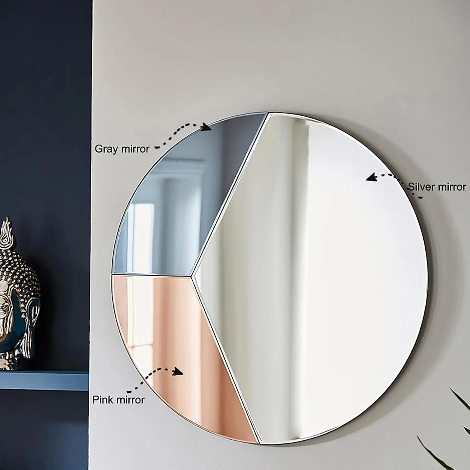 آینه دیواری ABHJKLM، آینه تزئینی، آینه راهرو ورودی با آینه HD برای اتاق نشیمن، سرویس بهداشتی، شومینه آینه دیواری ABHJKLM، آینه تزئینی، آینه راهرو ورودی با آینه HD برای اتاق نشیمن، سرویس بهداشتی، شومینه