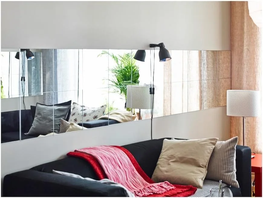 آینه دیواری مربعی BLODLÖNN، 30 x 30 سانتی متر، بسته 4 عددی شیشه ای آینه دیواری مربعی BLODLÖNN، 30 x 30 سانتی متر، بسته 4 عددی شیشه ای