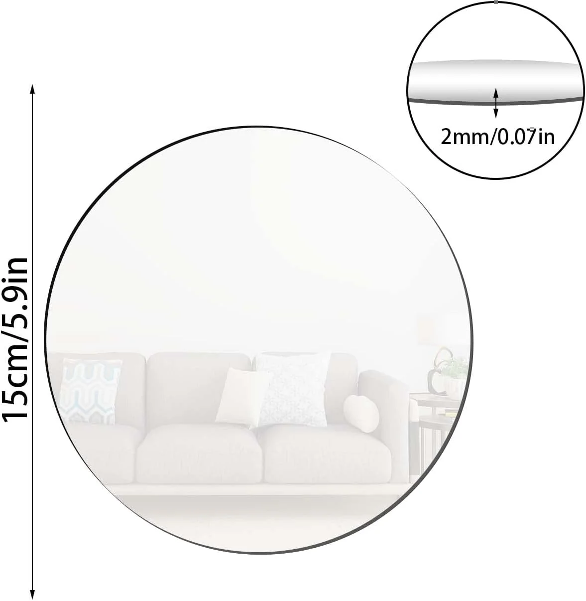 آینه گرد DARENYI، بسته 10 عددی، کاشی آینه 15 سانتی متری، آینه خود چسب، آینه اکریلیک کوچک، آینه دیواری چسبی برای دکوراسیون اتاق نشیمن، اتاق خواب آینه گرد DARENYI، بسته 10 عددی، کاشی آینه 15 سانتی متری، آینه خود چسب، آینه اکریلیک کوچک، آینه دیواری چسبی برای دکوراسیون اتاق نشیمن، اتاق خواب