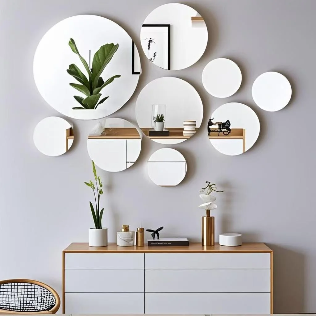 JMNHSOA بسته 25 عددی استیکر آینه دیواری دایره ای گرد، آینه تزئینی DIY 5 سانتی متری، دکوراسیون آینه دیواری اکریلیک، آینه انعطاف پذیر خود چسب HD برای اتاق خواب، اتاق نشیمن JMNHSOA بسته 25 عددی استیکر آینه دیواری دایره ای گرد، آینه تزئینی DIY 5 سانتی متری، دکوراسیون آینه دیواری اکریلیک، آینه انعطاف پذیر خود چسب HD برای اتاق خواب، اتاق نشیمن