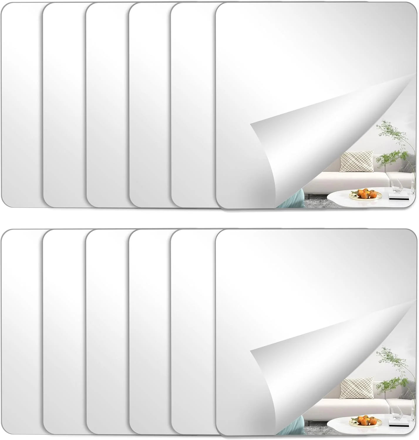 کاشی آینه ای خود چسب Johotone، استیکر دیواری آینه ای انعطاف پذیر، دکوراسیون دیواری آکریلیک، آینه تزئینی بدون قاب برای دکوراسیون منزل و حمام، 15 x 15 سانتی متر، بسته 12 عددی کاشی آینه ای خود چسب Johotone، استیکر دیواری آینه ای انعطاف پذیر، دکوراسیون دیواری آکریلیک، آینه تزئینی بدون قاب برای دکوراسیون منزل و حمام، 15 x 15 سانتی متر، بسته 12 عددی