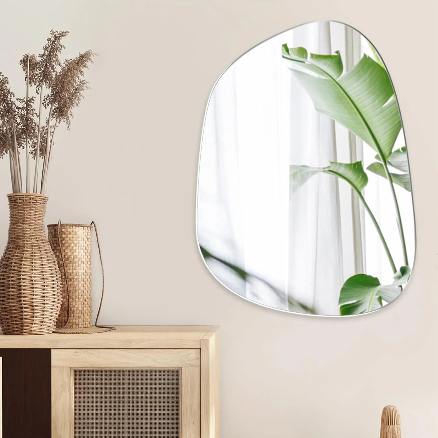 آینه خودچسب JMITHA، آینه نامنظم، شیشه HD، آینه دیواری چسبی برای آرایش، آینه حمام، آینه تزئینی برای راهرو، اتاق نشیمن، اتاق خواب آینه خودچسب JMITHA، آینه نامنظم، شیشه HD، آینه دیواری چسبی برای آرایش، آینه حمام، آینه تزئینی برای راهرو، اتاق نشیمن، اتاق خواب