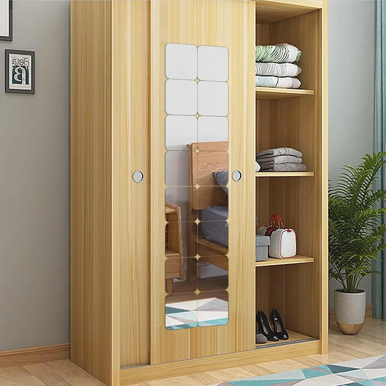 کاشی آینه ای خود چسب Johotone، استیکر دیواری آینه ای انعطاف پذیر، دکوراسیون دیواری آکریلیک، آینه تزئینی بدون قاب برای دکوراسیون منزل و حمام، 15 x 15 سانتی متر، بسته 12 عددی کاشی آینه ای خود چسب Johotone، استیکر دیواری آینه ای انعطاف پذیر، دکوراسیون دیواری آکریلیک، آینه تزئینی بدون قاب برای دکوراسیون منزل و حمام، 15 x 15 سانتی متر، بسته 12 عددی