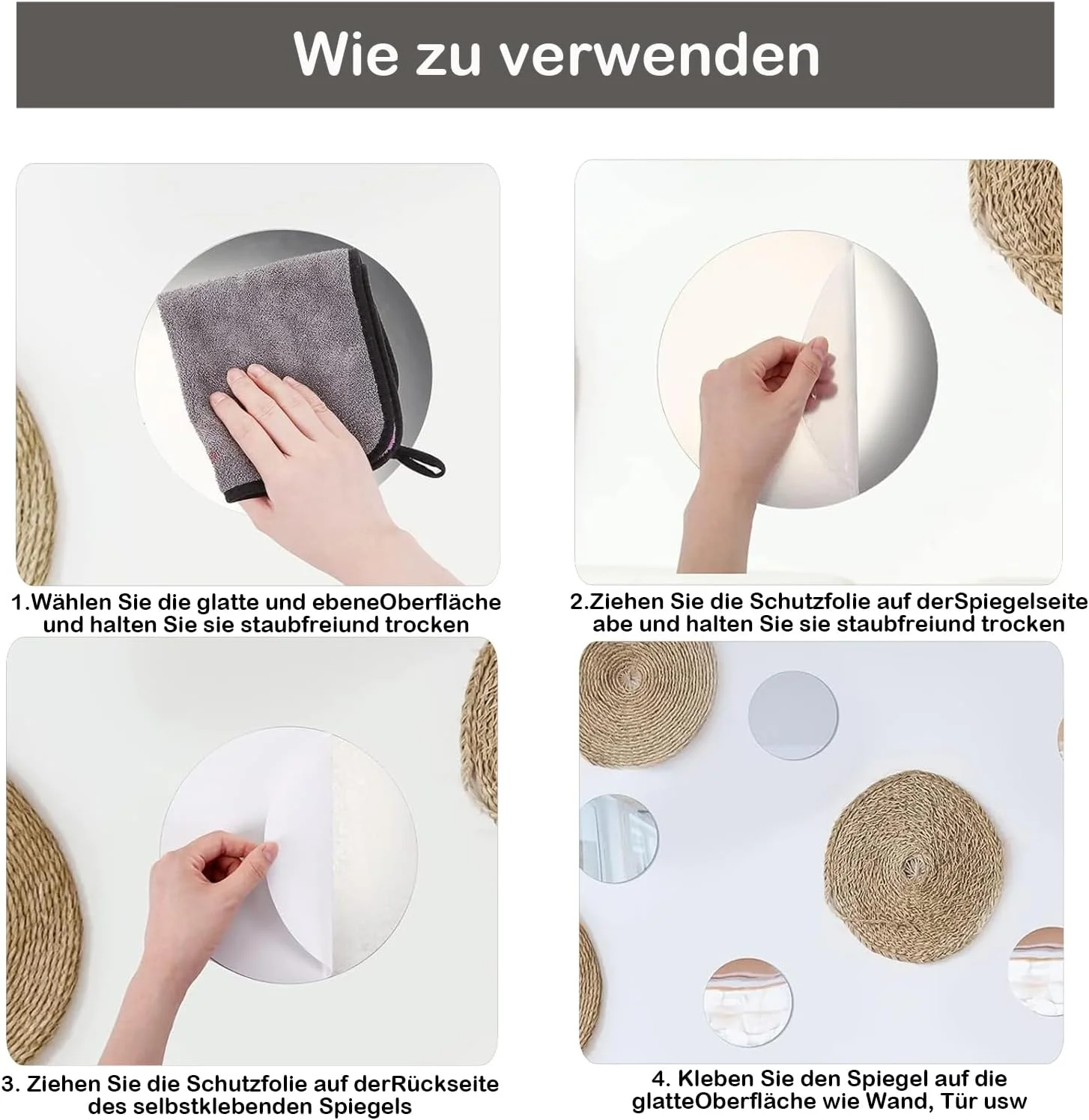 JMNHSOA بسته 25 عددی استیکر آینه دیواری دایره ای گرد، آینه تزئینی DIY 5 سانتی متری، دکوراسیون آینه دیواری اکریلیک، آینه انعطاف پذیر خود چسب HD برای اتاق خواب، اتاق نشیمن JMNHSOA بسته 25 عددی استیکر آینه دیواری دایره ای گرد، آینه تزئینی DIY 5 سانتی متری، دکوراسیون آینه دیواری اکریلیک، آینه انعطاف پذیر خود چسب HD برای اتاق خواب، اتاق نشیمن