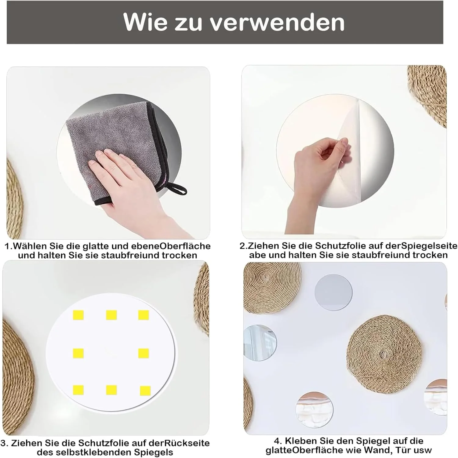 JMNHSOA بسته 2 عددی استیکر آینه دیواری دایره ای گرد، آینه تزئینی، DIY، دکوراسیون دیواری آینه اکریلیک 20 سانتی متری، خود چسب، آینه HD انعطاف پذیر برای اتاق خواب، اتاق نشیمن (2 میلی متر) JMNHSOA بسته 2 عددی استیکر آینه دیواری دایره ای گرد، آینه تزئینی، DIY، دکوراسیون دیواری آینه اکریلیک 20 سانتی متری، خود چسب، آینه HD انعطاف پذیر برای اتاق خواب، اتاق نشیمن (2 میلی متر)