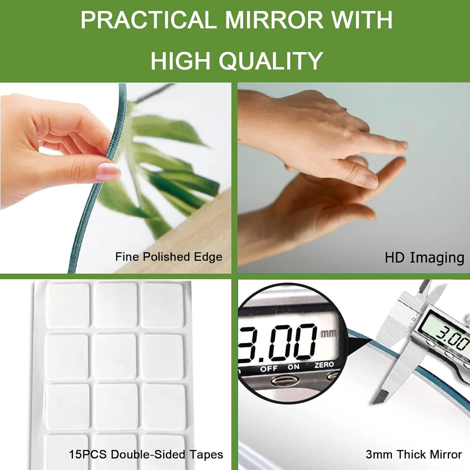 آینه خودچسب JMITHA، آینه نامنظم، شیشه HD، آینه دیواری چسبی برای آرایش، آینه حمام، آینه تزئینی برای راهرو، اتاق نشیمن، اتاق خواب آینه خودچسب JMITHA، آینه نامنظم، شیشه HD، آینه دیواری چسبی برای آرایش، آینه حمام، آینه تزئینی برای راهرو، اتاق نشیمن، اتاق خواب