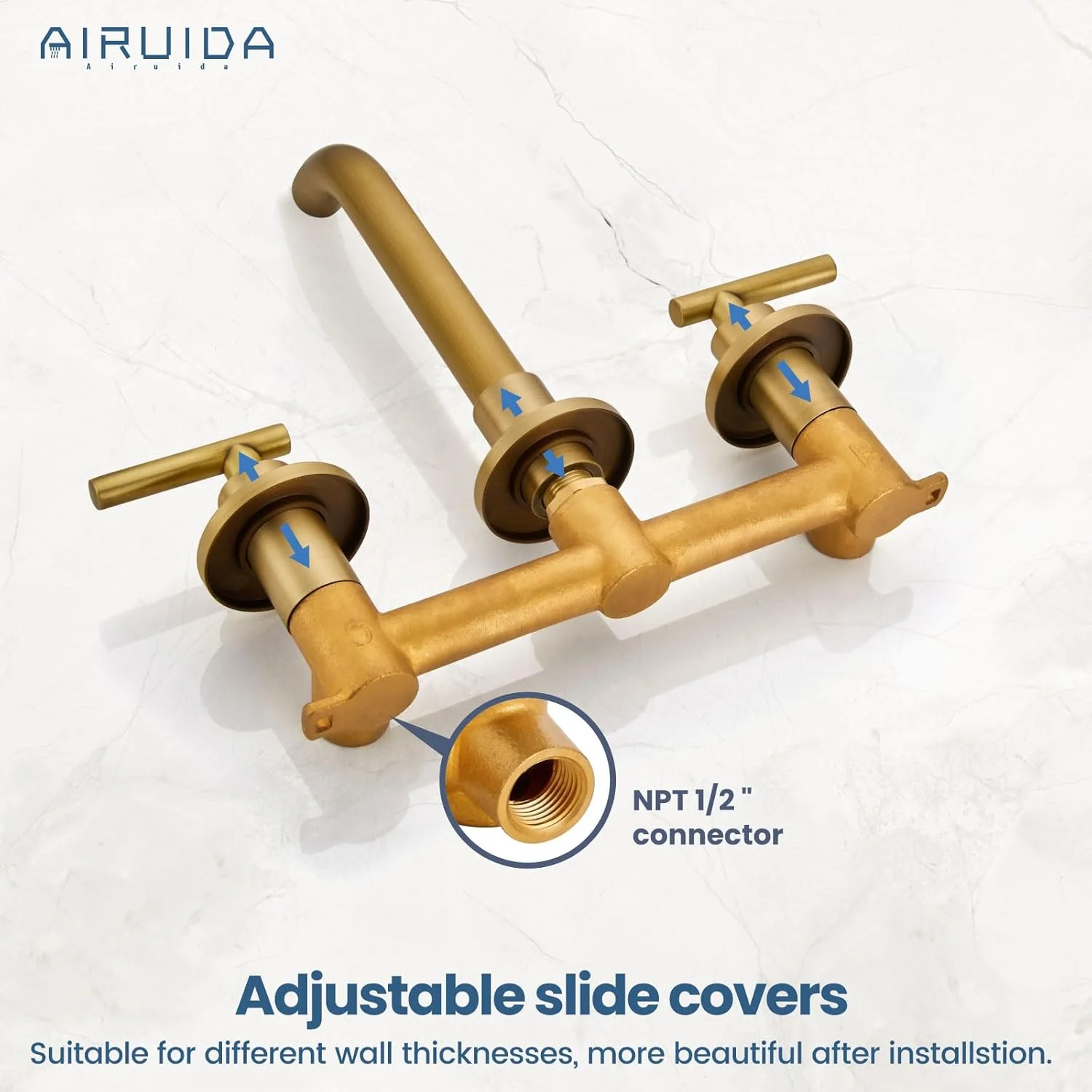 شیر روشویی دیواری سه سوراخه برنجی عتیقه ایروئیدا، شیر روشویی دو دسته، شیر پرکن وان دیواری شیر روشویی دیواری سه سوراخه برنجی عتیقه ایروئیدا، شیر روشویی دو دسته، شیر پرکن وان دیواری