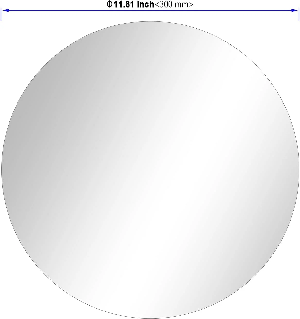 آینه اکریلیک خود چسب KOHAND بسته 4 عددی، آینه های اکریلیک گرد 30 سانتی متری، آینه تزئینی دایره ای بزرگ برای چسباندن روی دیوار، حمام، اتاق نشیمن