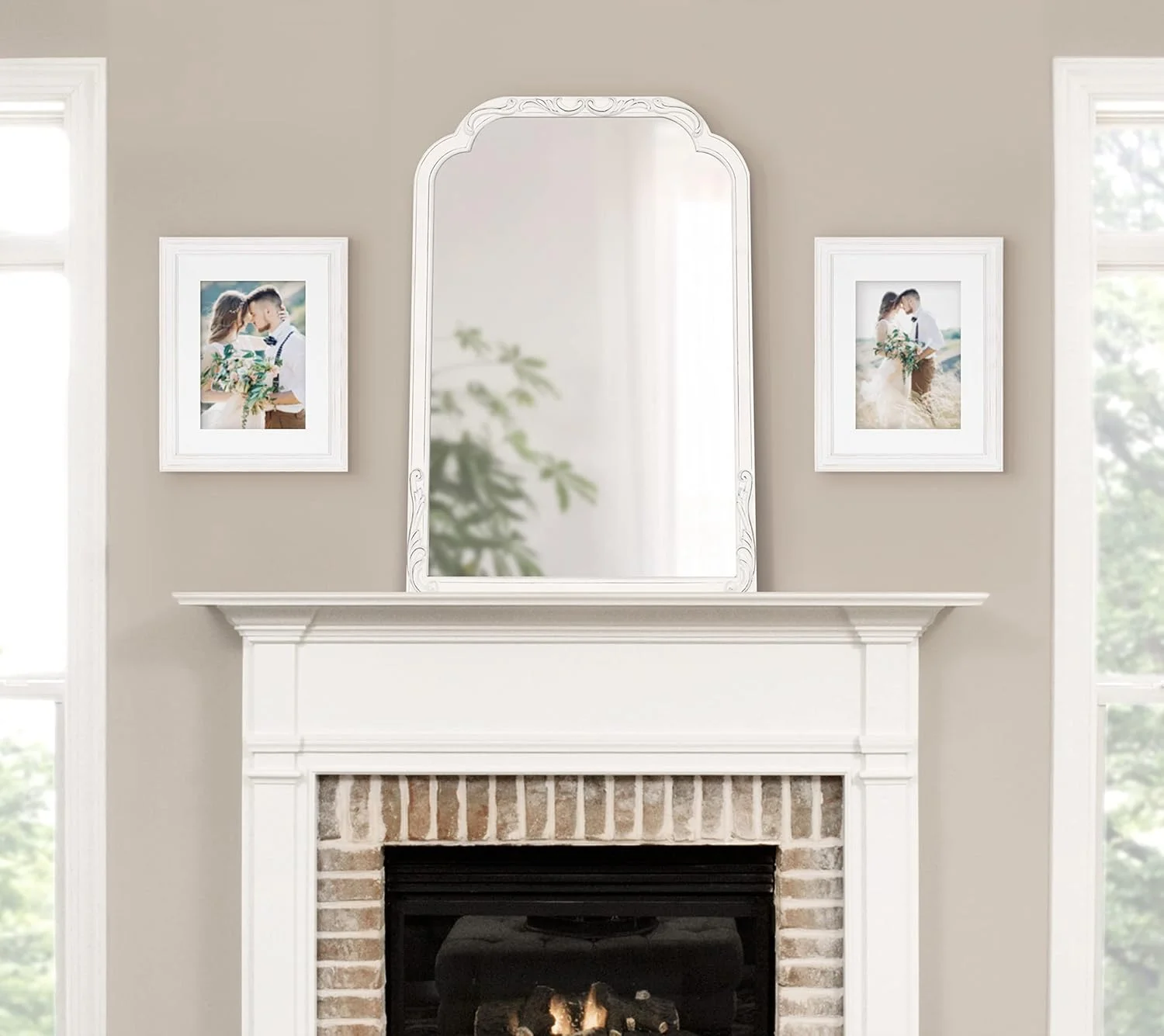 آینه قدی کمانی دکوراتیو طرحدار Kate and Laurel Fraimont با جزئیات تزئینی و پرداخت کهنه کاری شده، 61x86 سانتی متر، سفید آینه قدی کمانی دکوراتیو طرحدار Kate and Laurel Fraimont با جزئیات تزئینی و پرداخت کهنه کاری شده، 61x86 سانتی متر، سفید