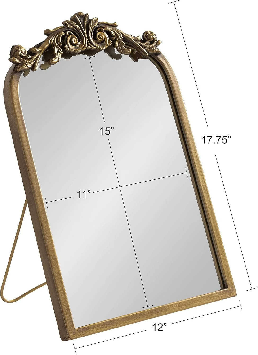 آینه رومیزی طلایی Kate and Laurel Arendahl Glam، 30x45 سانتی متر، آینه شیک سنتی برای دیوار آینه رومیزی طلایی Kate and Laurel Arendahl Glam، 30x45 سانتی متر، آینه شیک سنتی برای دیوار