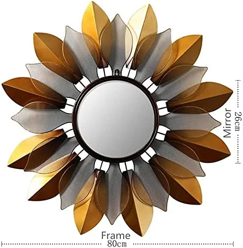 آینه تزئینی سه بعدی JDOSHIS، آینه آویز، آینه دیواری گرد اتاق نشیمن و اتاق خواب به سبک رترو، لوازم جانبی شیک منزل، هدیه برای خانم ها و مادران، 80x80 سانتی متر آینه تزئینی سه بعدی JDOSHIS، آینه آویز، آینه دیواری گرد اتاق نشیمن و اتاق خواب به سبک رترو، لوازم جانبی شیک منزل، هدیه برای خانم ها و مادران، 80x80 سانتی متر