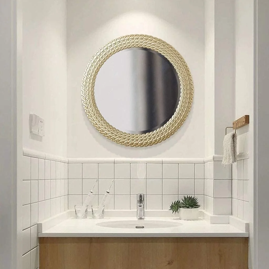 آینه تزئینی JDOSHIS مناسب برای دکوراسیون دیوار، آینه دیواری گرد مناسب برای اتاق خواب، حمام، ورودی اتاق نشیمن (A) آینه تزئینی JDOSHIS مناسب برای دکوراسیون دیوار، آینه دیواری گرد مناسب برای اتاق خواب، حمام، ورودی اتاق نشیمن (A)