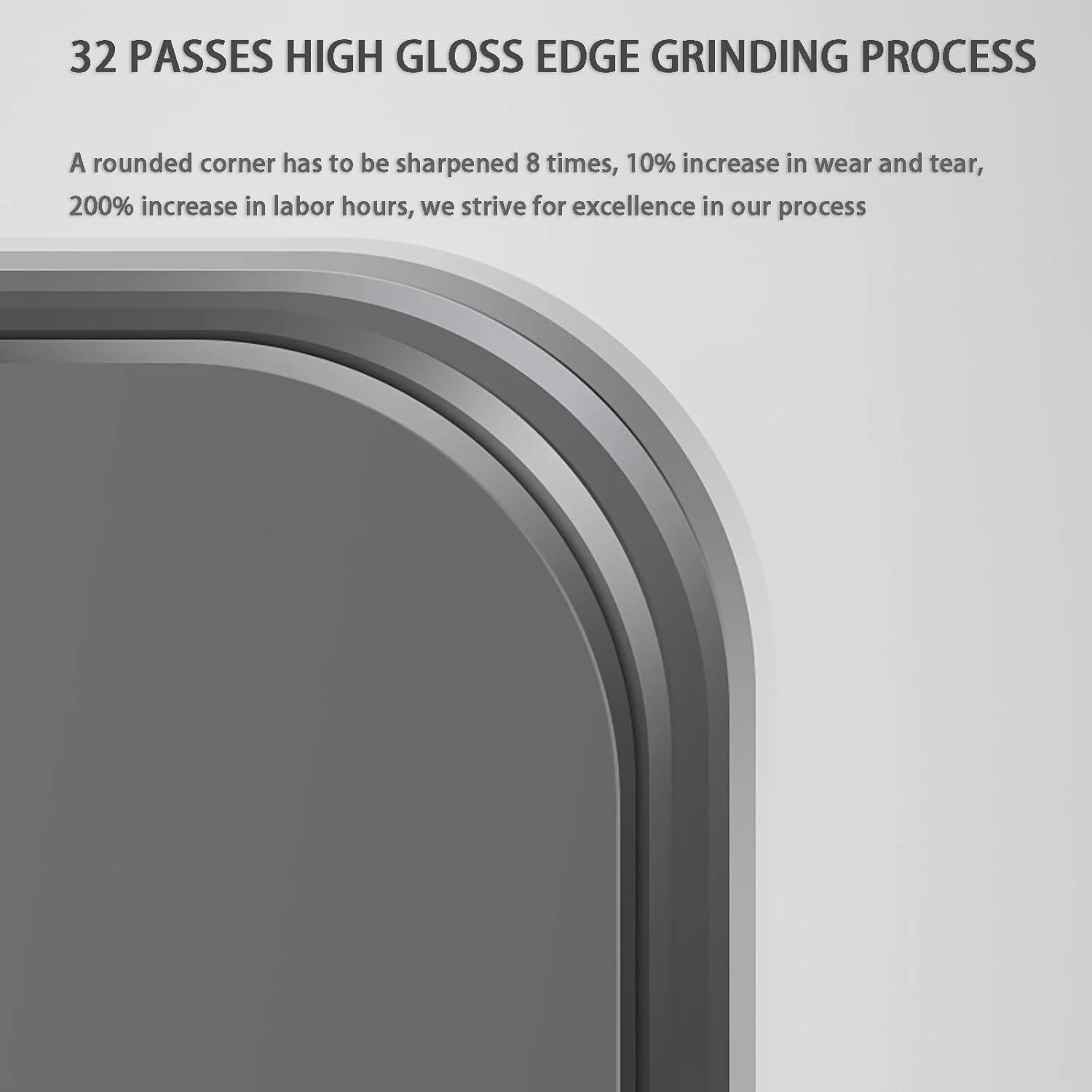 آینه حمام نامنظم با نور LED سه رنگ، آینه تزئینی قطره اشکی، آینه دیواری بدون قاب، آینه آرایش نامتقارن، نور پس زمینه LED