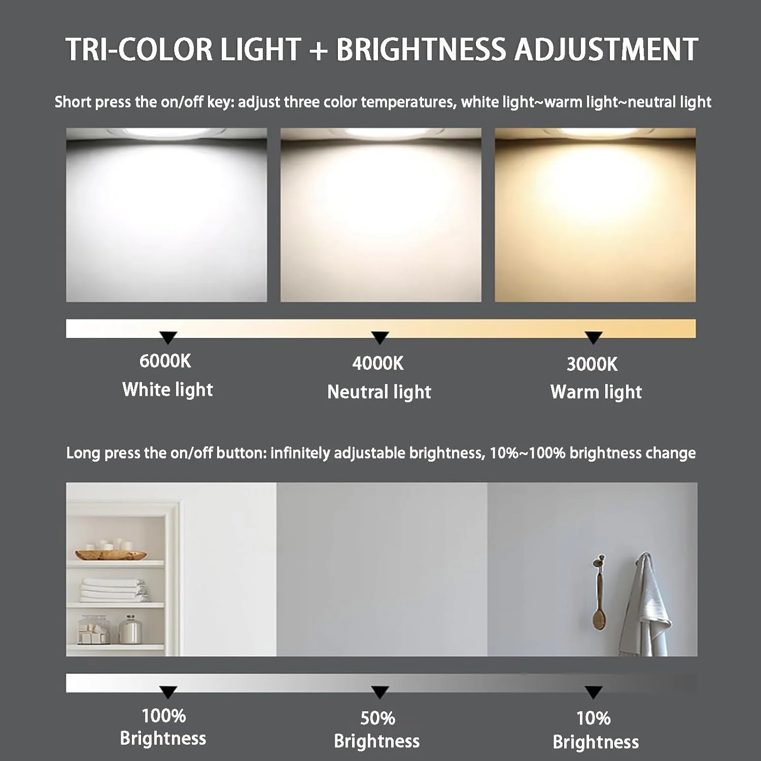 آینه حمام نامنظم با نور LED سه رنگ، آینه تزئینی قطره اشکی، آینه دیواری بدون قاب، آینه آرایش نامتقارن، نور پس زمینه LED