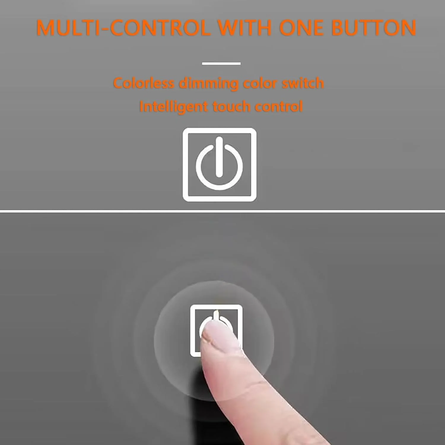 آینه حمام نامنظم با نور LED سه رنگ، آینه تزئینی قطره اشکی، آینه دیواری بدون قاب، آینه آرایش نامتقارن، نور پس زمینه LED