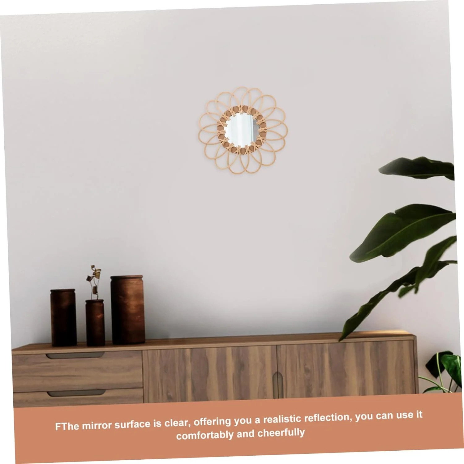 آینه دیواری بافتنی دست ساز INOOMP، آینه تزئینی به سبک نوردیک برای اتاق خواب، دکوراسیون منحصر به فرد دیواری حمام، هنر دیواری بوهمی آینه دیواری بافتنی دست ساز INOOMP، آینه تزئینی به سبک نوردیک برای اتاق خواب، دکوراسیون منحصر به فرد دیواری حمام، هنر دیواری بوهمی