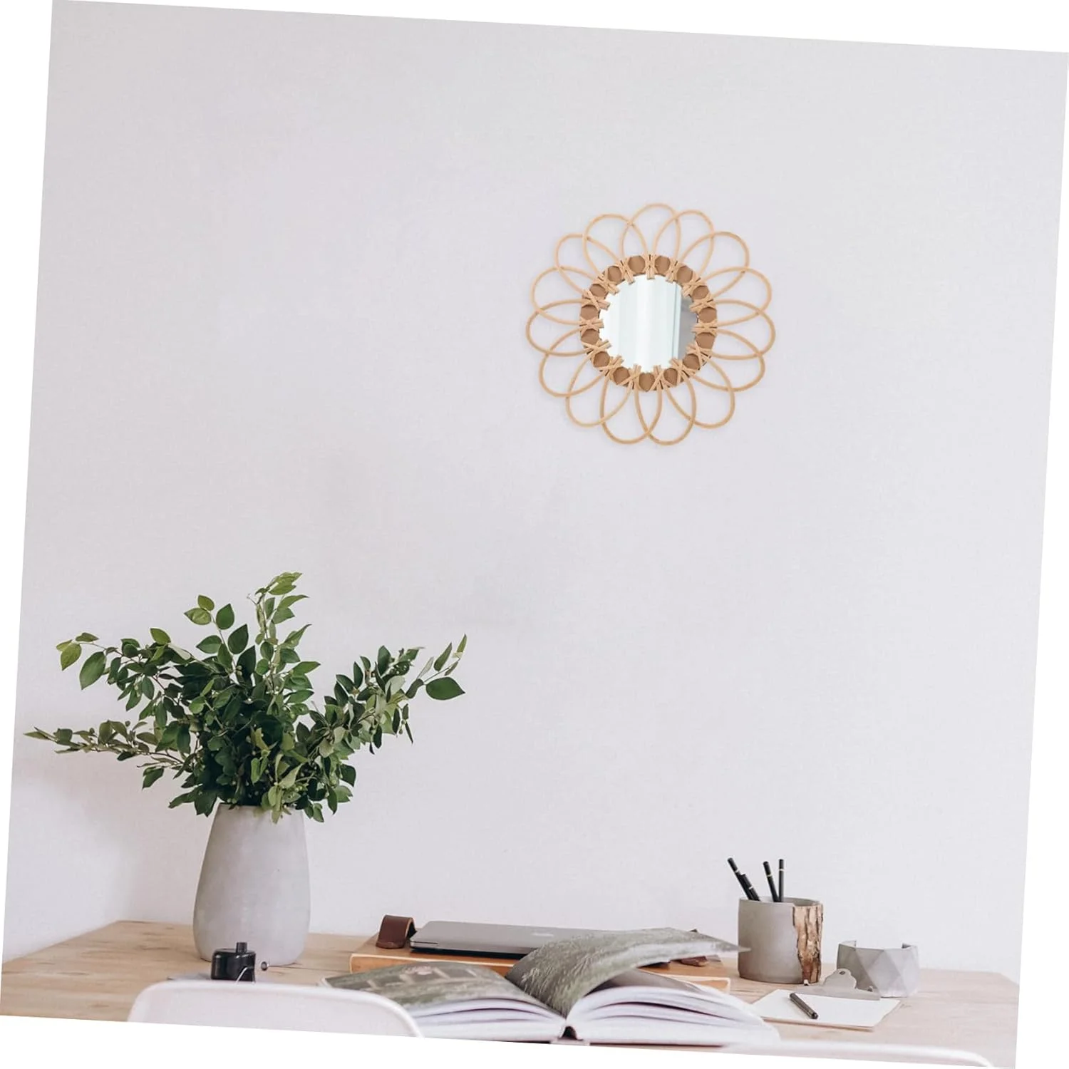 آینه دیواری بافتنی دست ساز INOOMP، آینه تزئینی به سبک نوردیک برای اتاق خواب، دکوراسیون منحصر به فرد دیواری حمام، هنر دیواری بوهمی آینه دیواری بافتنی دست ساز INOOMP، آینه تزئینی به سبک نوردیک برای اتاق خواب، دکوراسیون منحصر به فرد دیواری حمام، هنر دیواری بوهمی